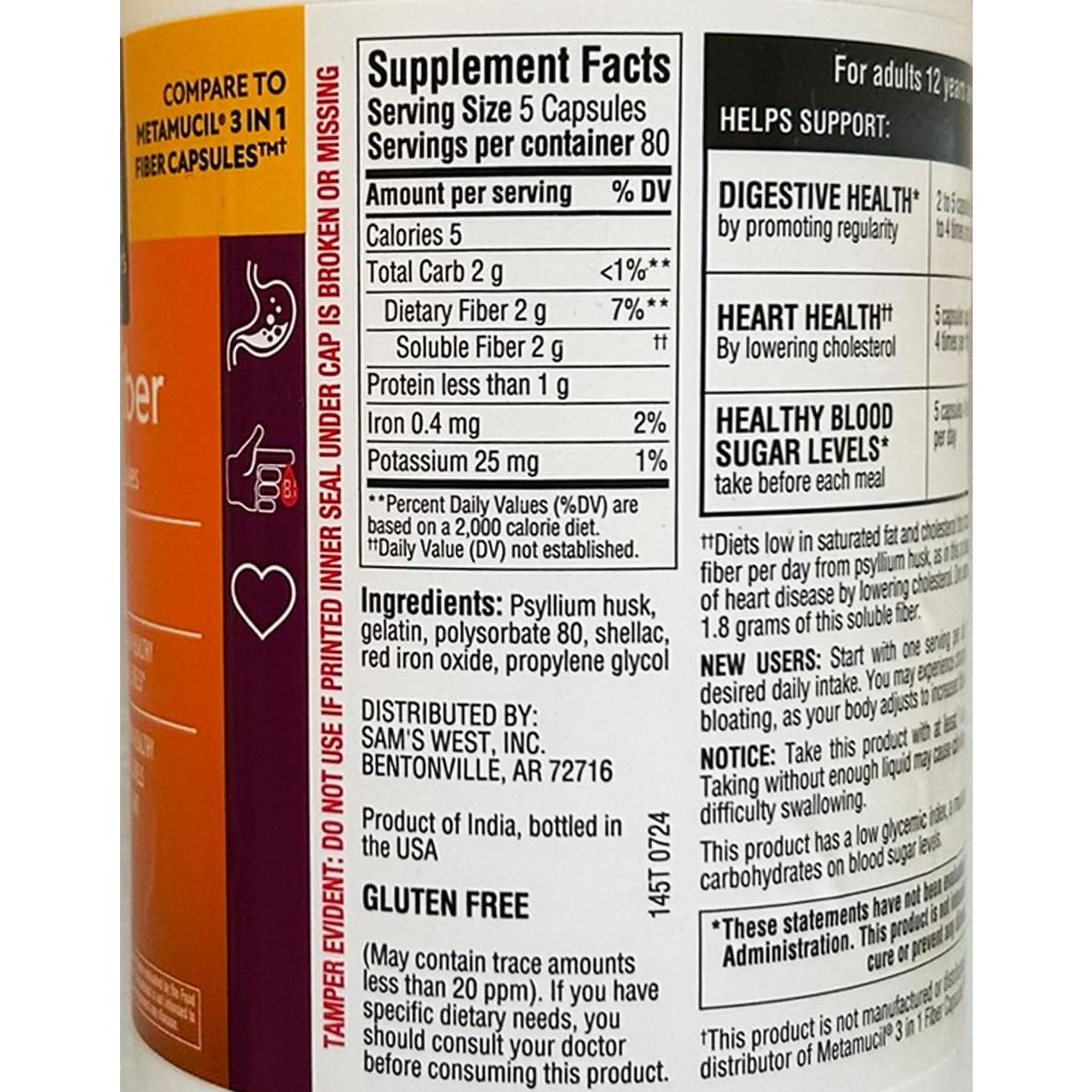 Cápsulas de fibra Member's Mark 2 Pack 400 unidades