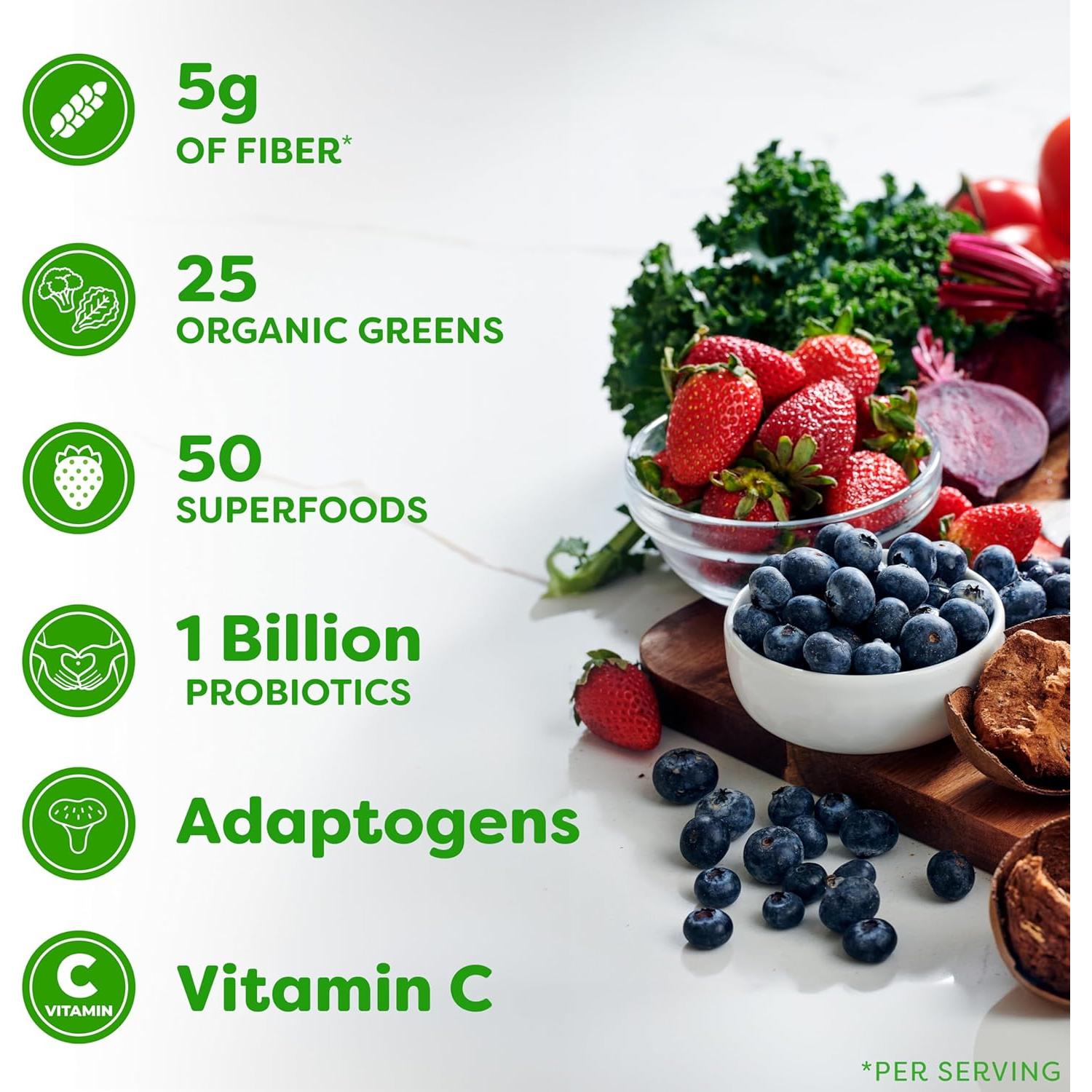 Suplemento de fibra Orgain Wonder Gut 200 g Limonada de fresa