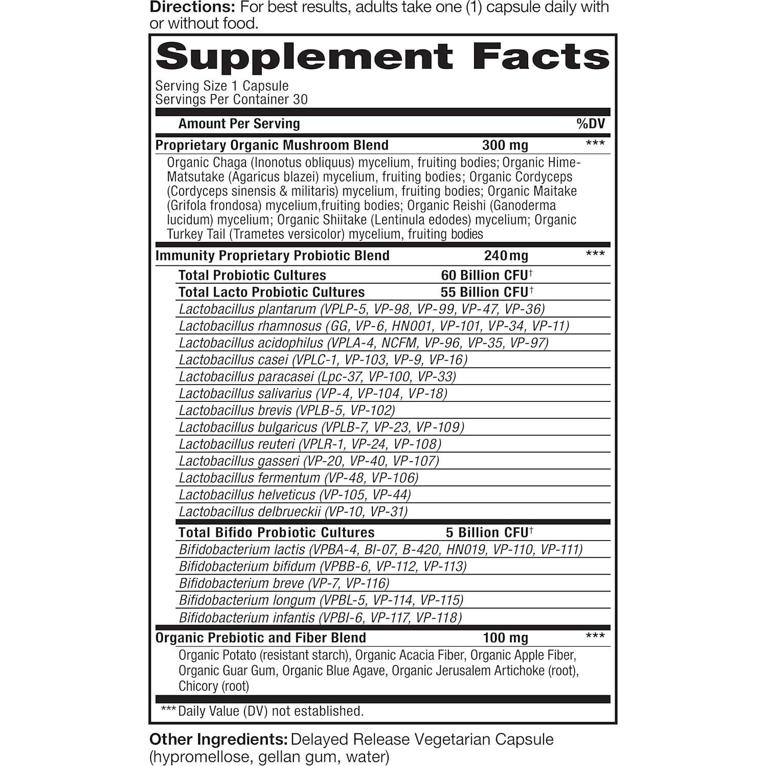 Probiotico Vital Pro Naturals 60 Mil Millones 30 Cápsulas