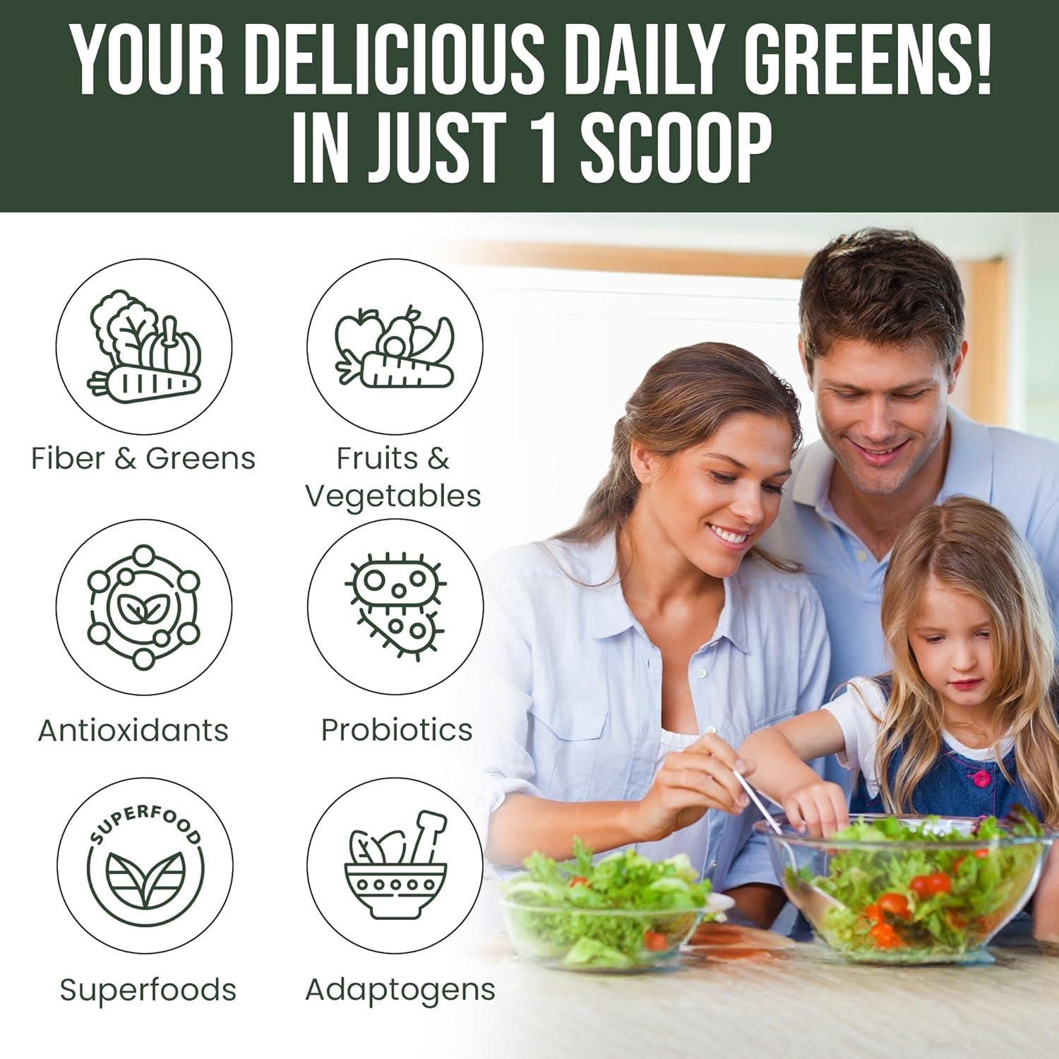 Polvo de Super Verdes Noura Nutrition 60 Porciones Energía Salud