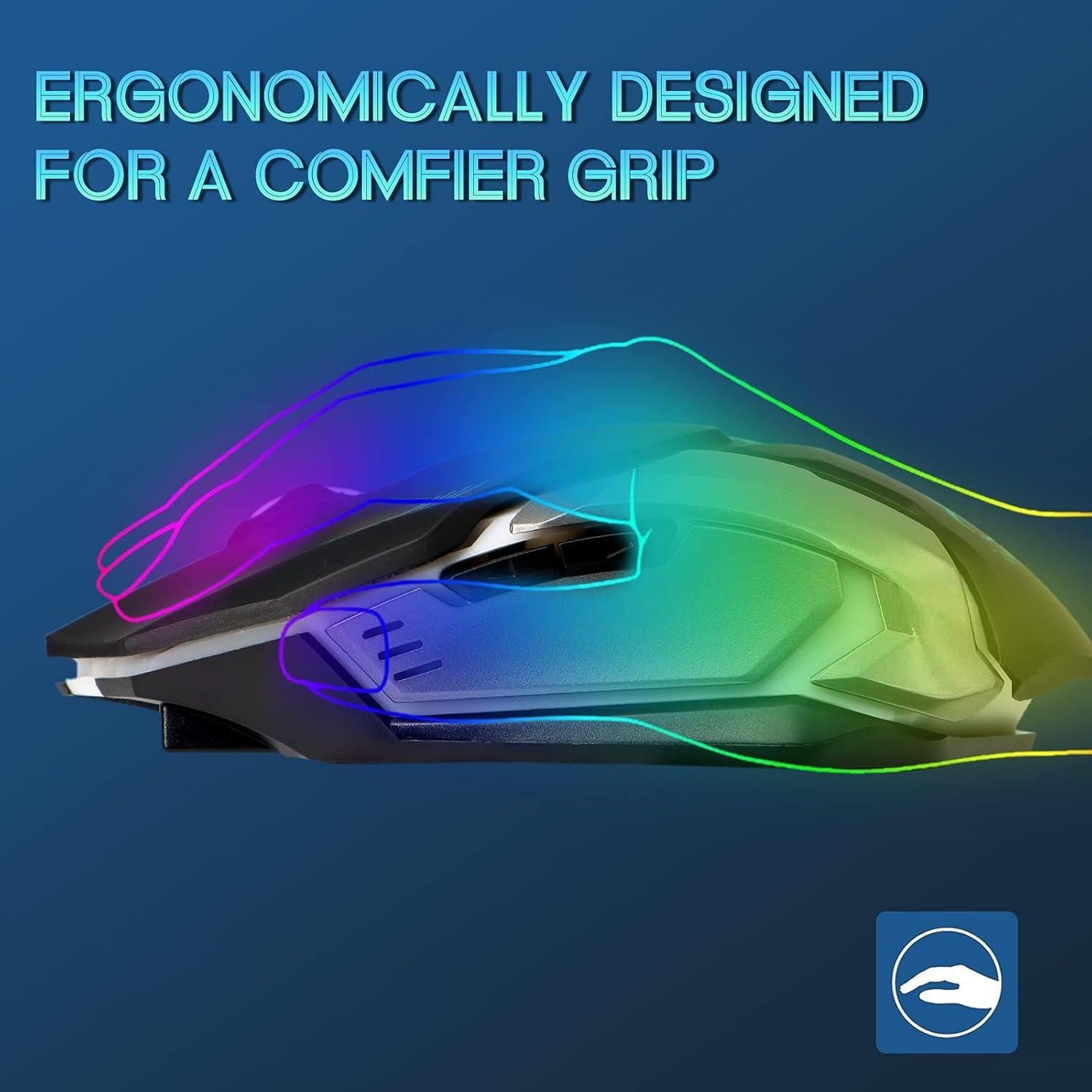 Ratón Gaming Inalámbrico VEGCOO C9BK Silencioso LED 400mAh