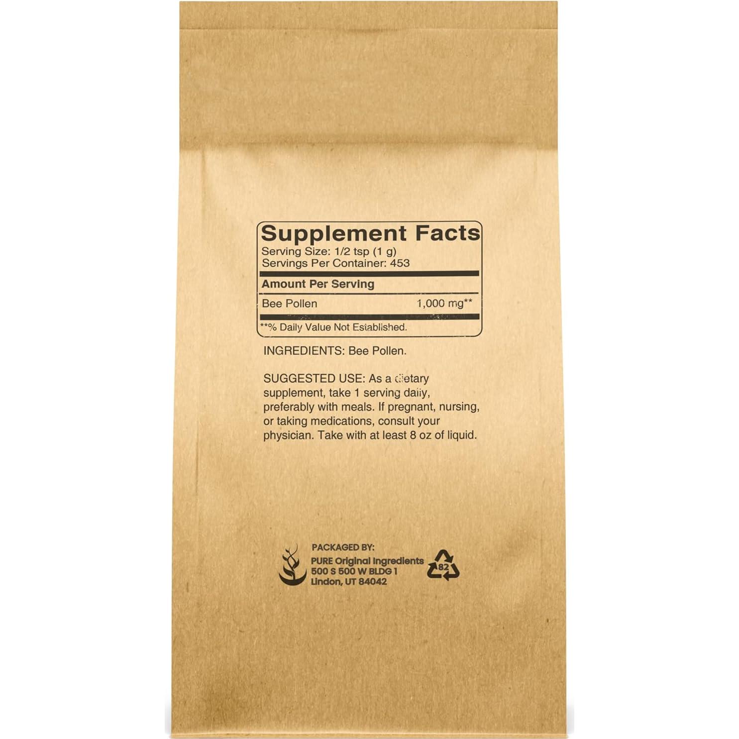 Polvo de Polen de Abeja 0.45 kg Ingredientes Originales Puros