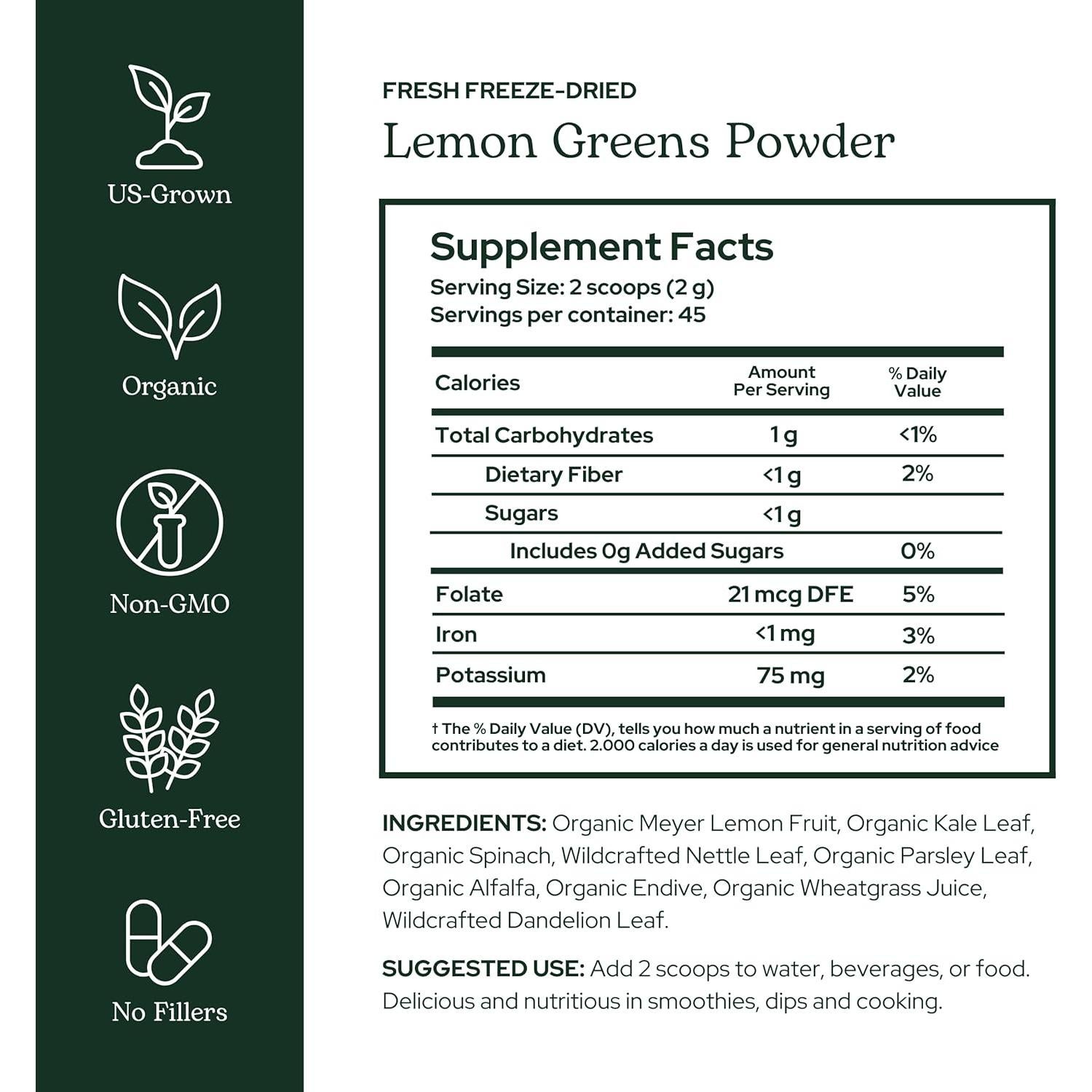 Suplemento en Polvo de Verduras Liofilizadas Eclectic Herb 90g