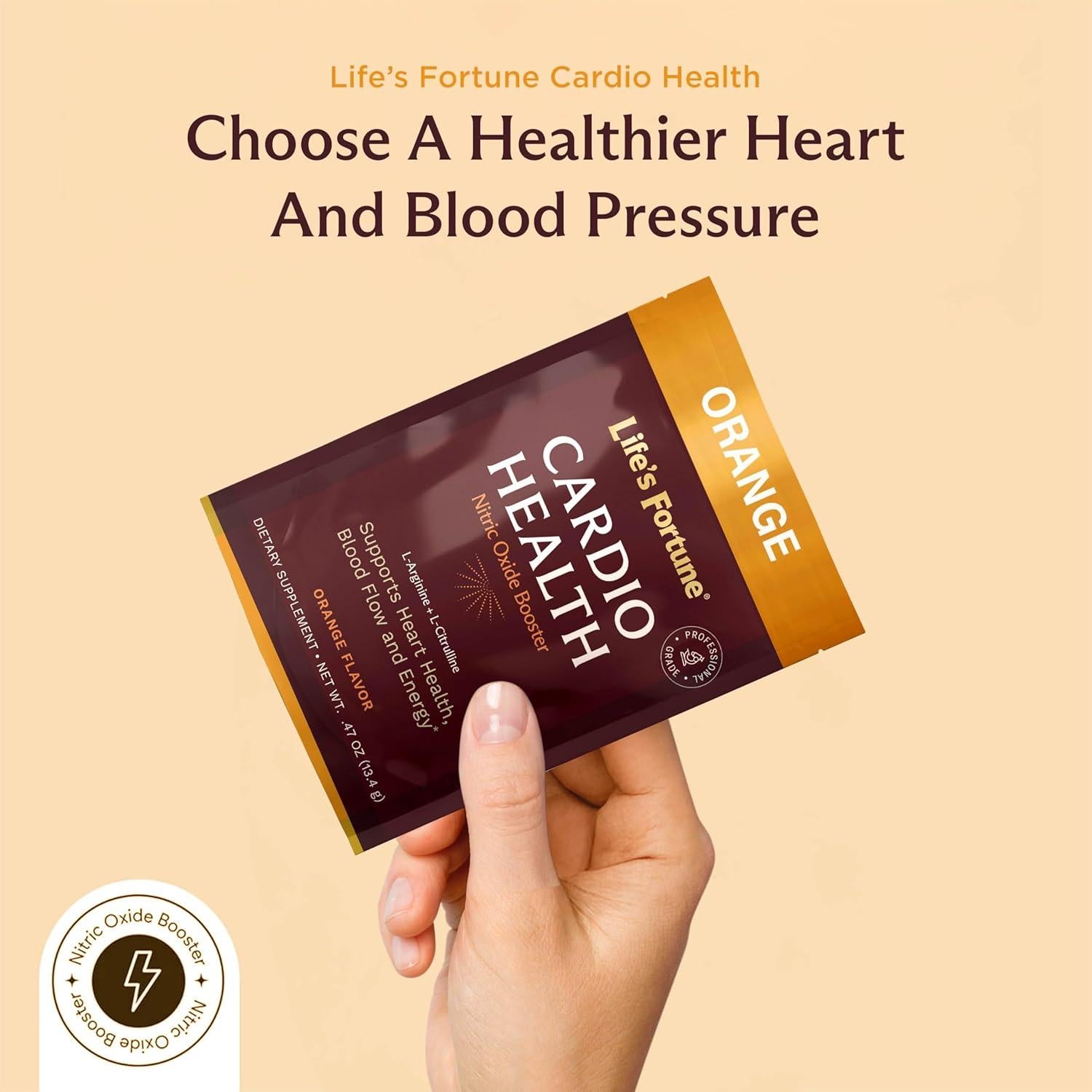 Suplemento en polvo L-Arginina L-Citrulina Life's Fortune 396g Naranja