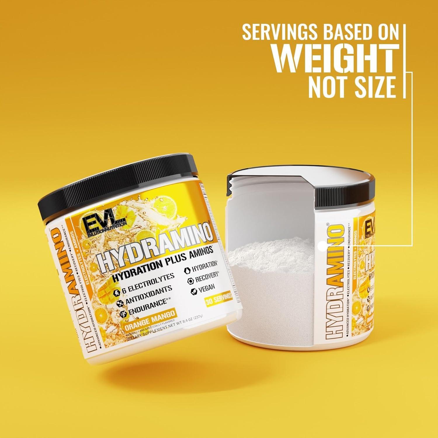 Evlution Nutrition Hydramino 30 Porciones Naranja Mango - Hidratación Completa