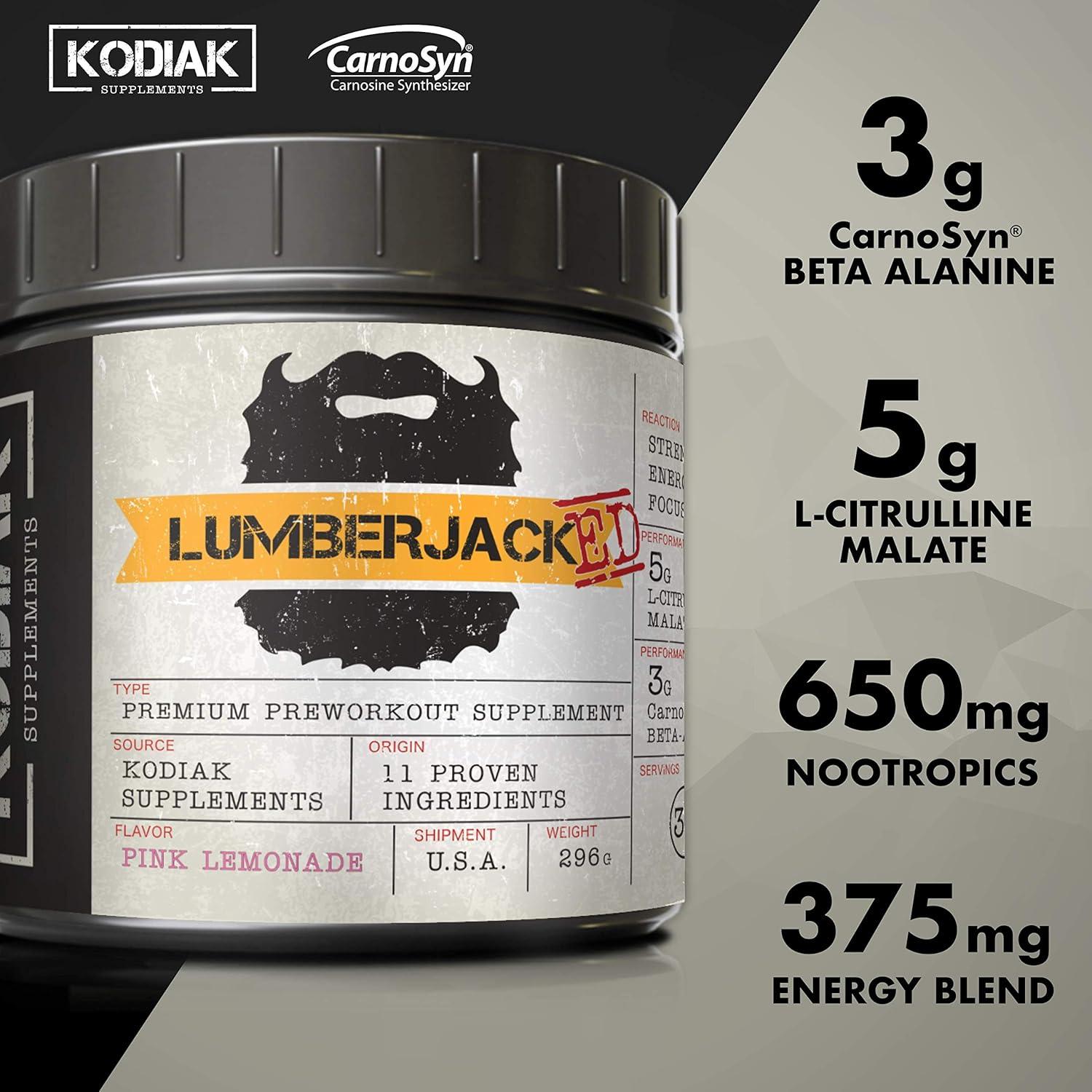 Suplemento Pre Entrenamiento LUMBERJACKED Kodiak 30 Porciones - Energía y Fuerza