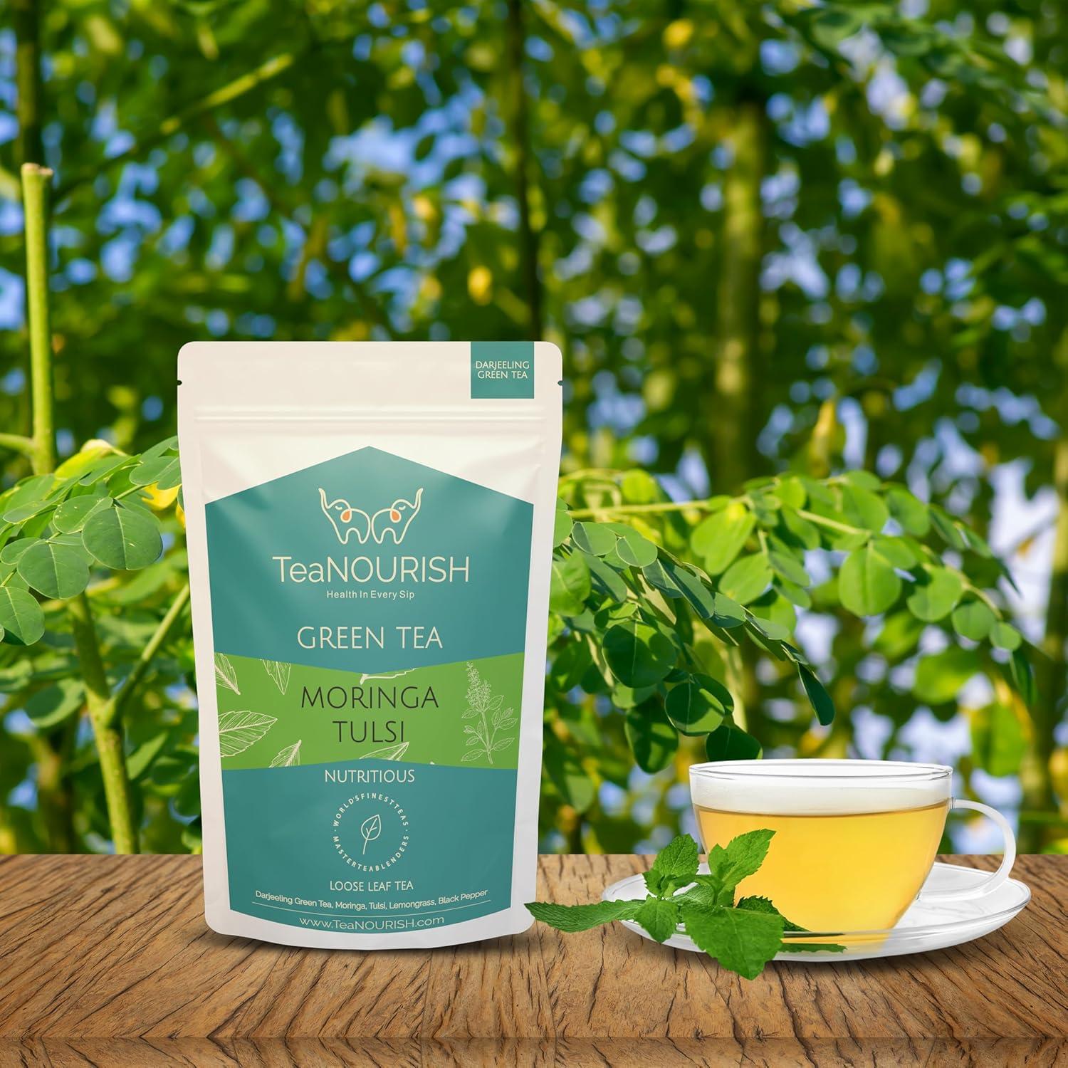 Té Verde Moringa Tulsi TeaNOURISH 100g - Natural y Saludable