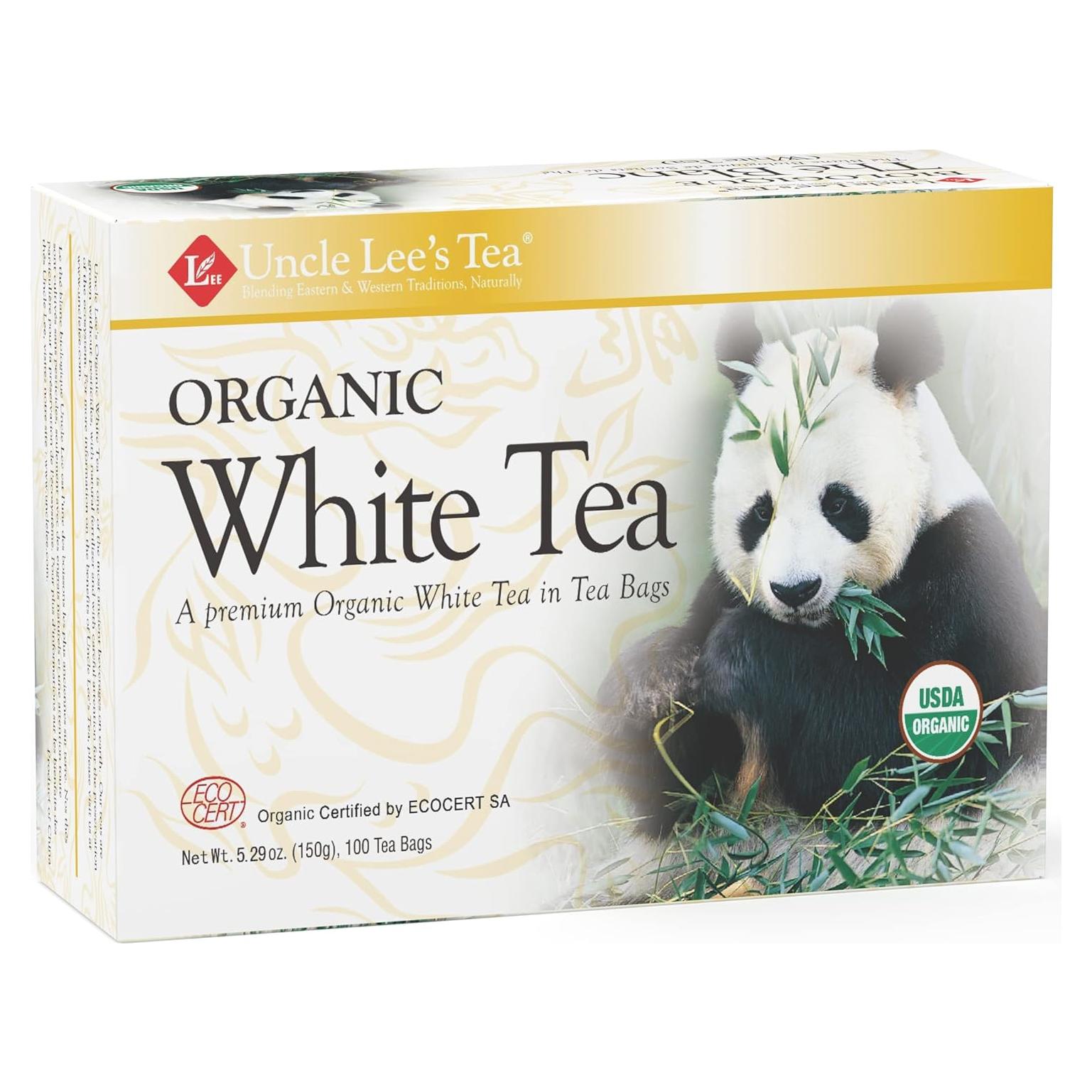 Té Blanco Orgánico Uncle Lee - 100 Bolsitas Premium Antioxidantes