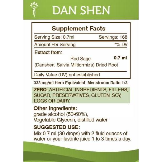 Extracto de Alcohol de Dan Shen 118.29 ml - Secretos de la Tribu