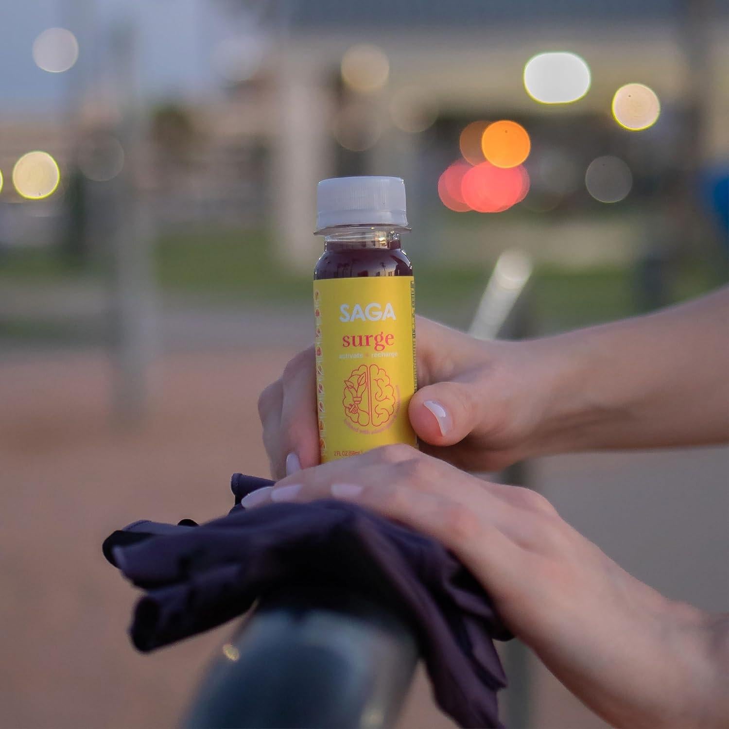 Bebida Energética SAGA Surge 59ml Durazno Mango - Suplemento Orgánico