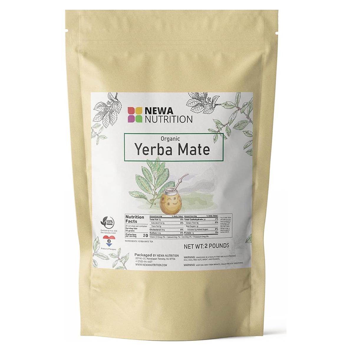 Yerba Mate Orgánica Newa Nutrition 910g Sin Sabor Paraguay