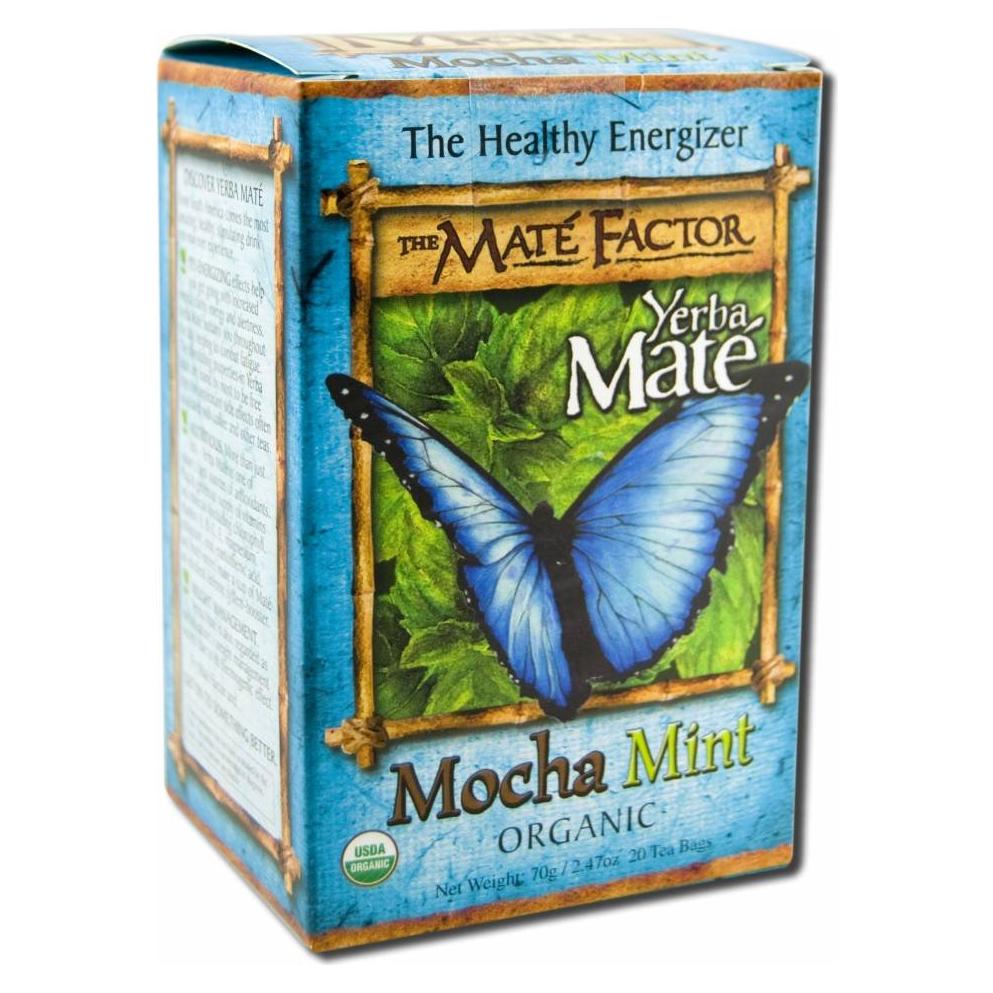 Yerba Mate Orgánica El Factor Mate Mocha Menta - 20 Bolsitas