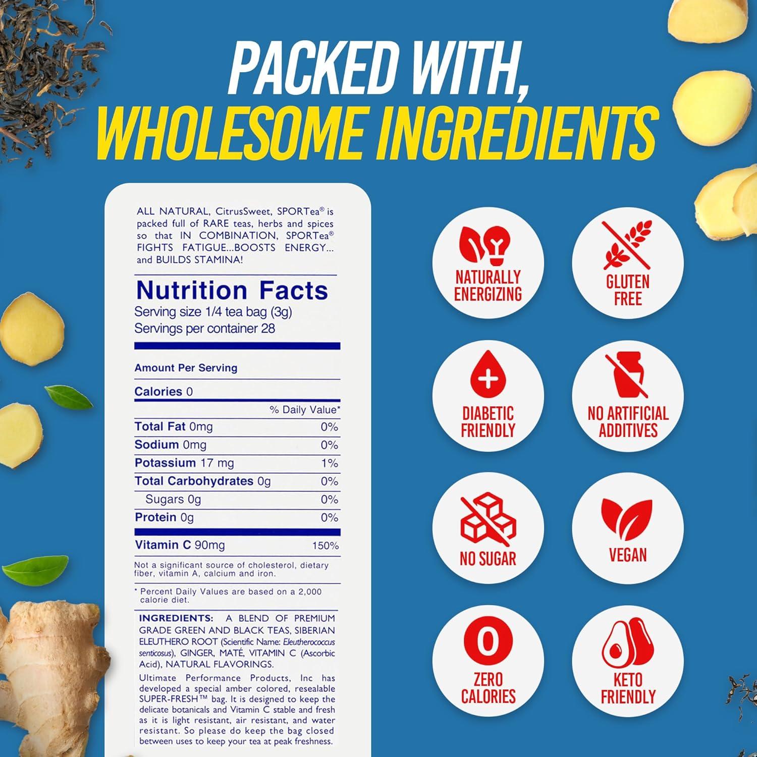 Bebida Energética Natural SPORTea Iced - 7 Bolsitas de Té