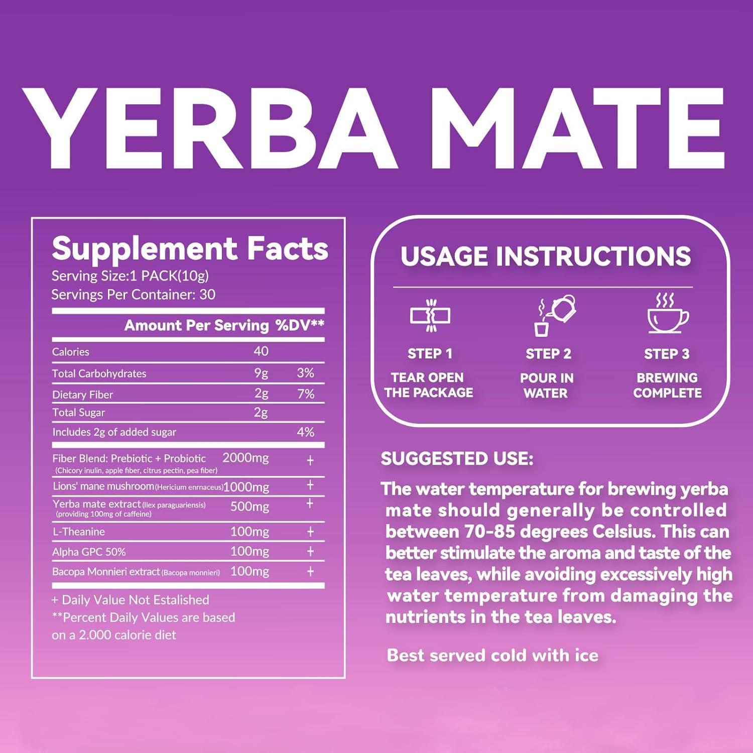 Yerba Mate Instantáneo ZHHOIN JIAKE Sabor Frambuesa Durazno 30 Bolsitas