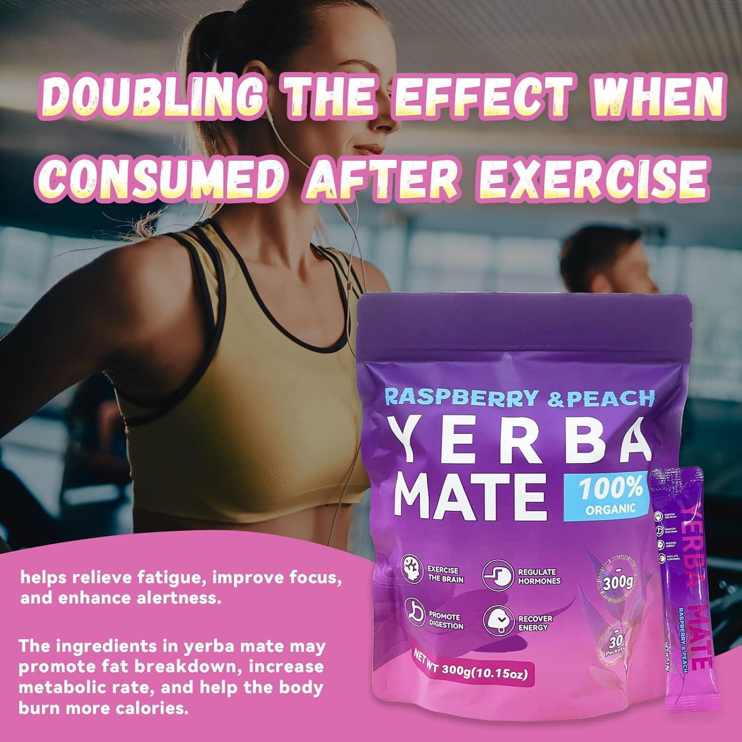 Yerba Mate Instantáneo ZHHOIN JIAKE Sabor Frambuesa Durazno 30 Bolsitas