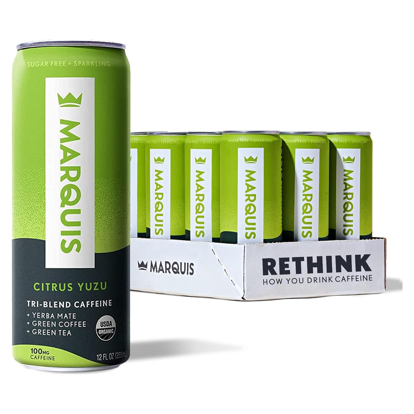 Bebida Energética Natural Marquis Cítricos Yuzu 12 Latas 355ml