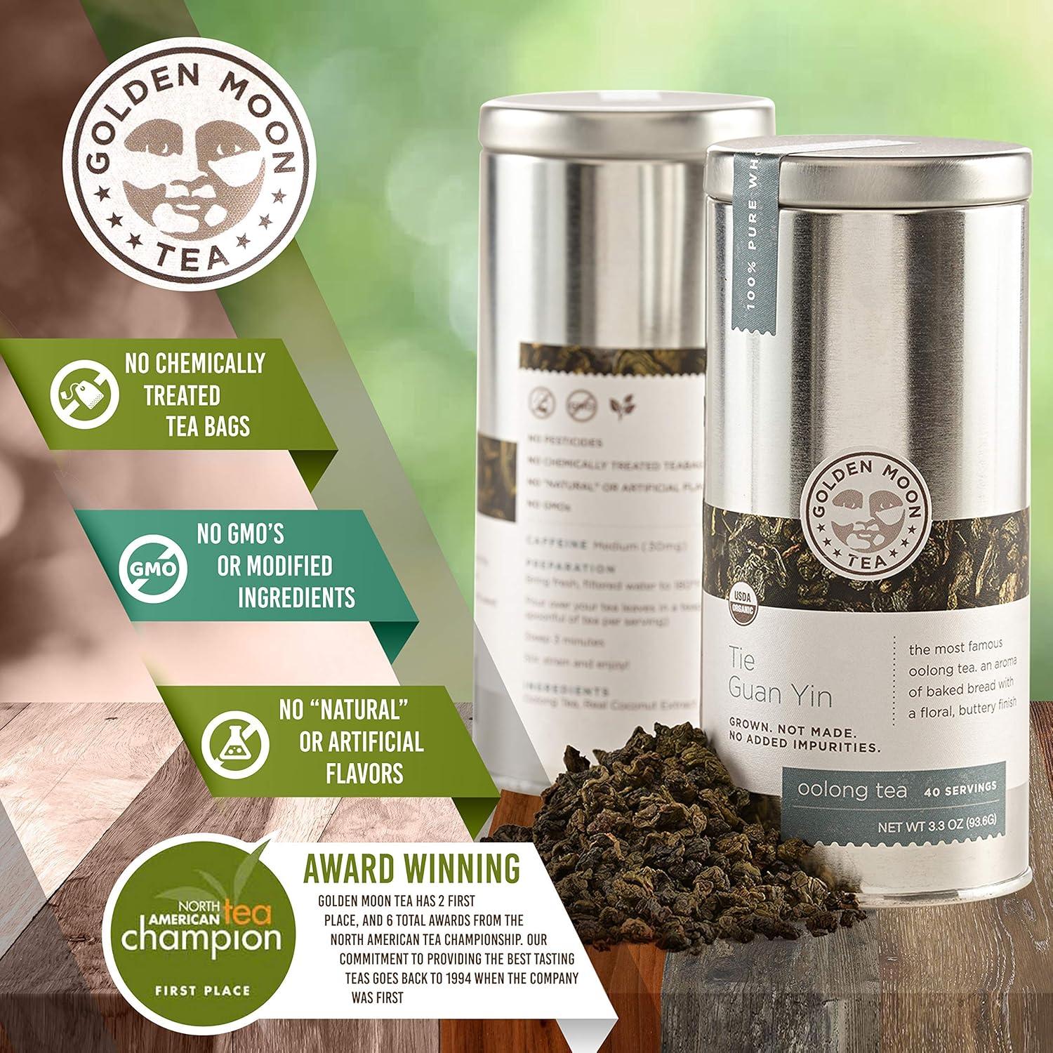 Té Oolong Golden Moon Tie Guan Yin - Orgánico 93.6g - Hoja Suelta