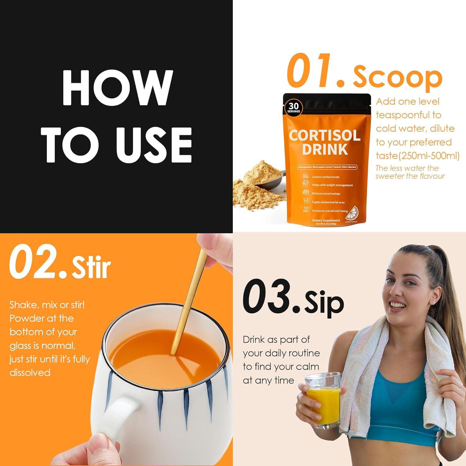 Polvo de Bebida de Cortisol Oviaapo 178.6g - Relajación y Enfoque