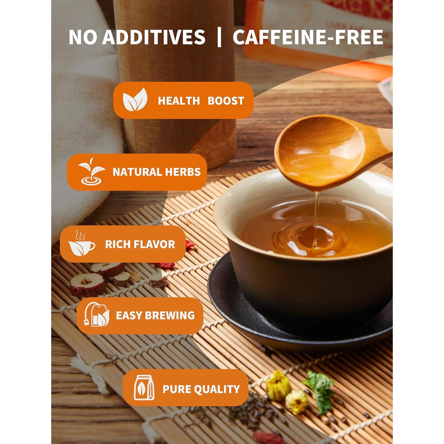 Té Detox Orgánico Aquawhale - Raíz de Diente de León y Bayas de Lobo, 150g