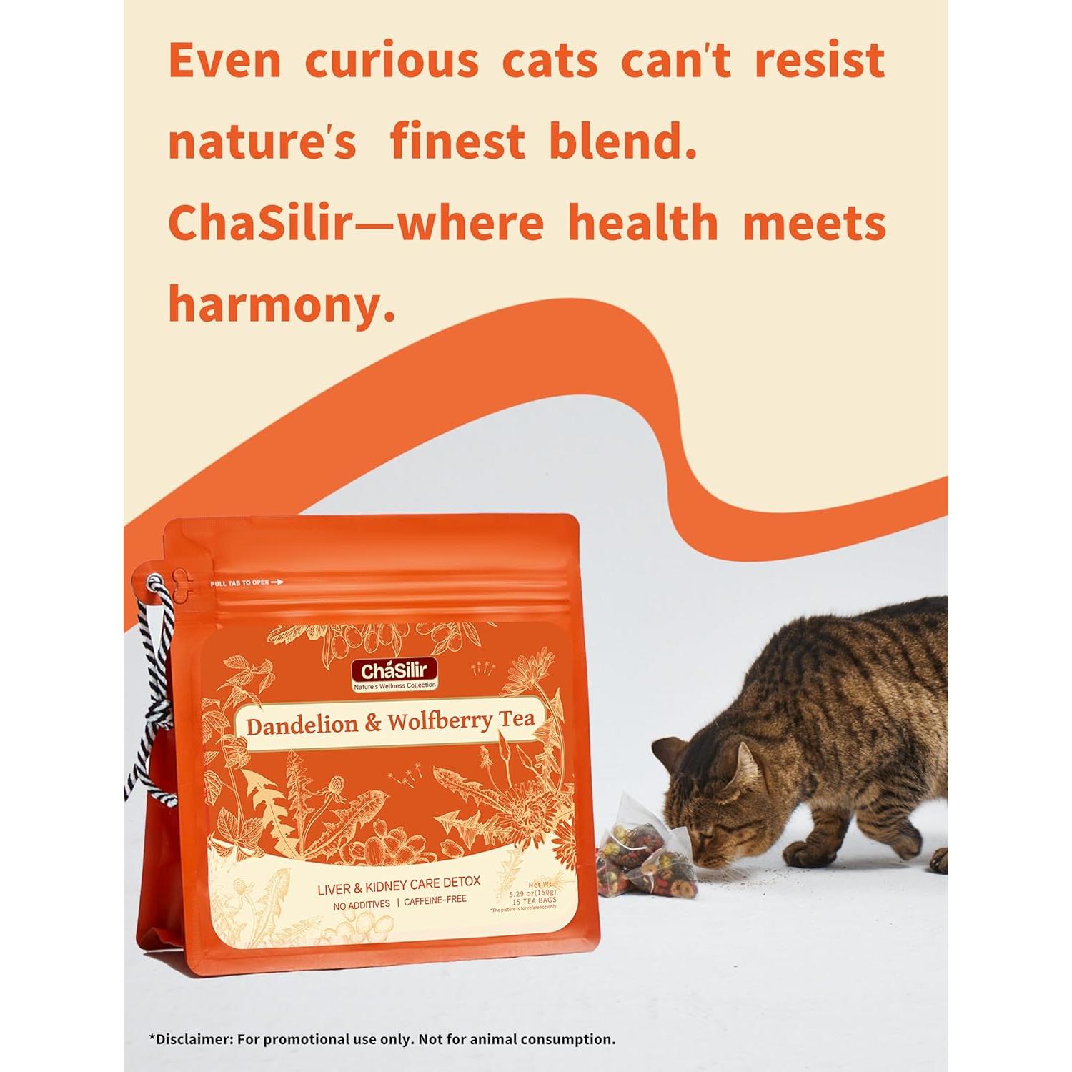 Té Detox Orgánico Aquawhale - Raíz de Diente de León y Bayas de Lobo, 150g