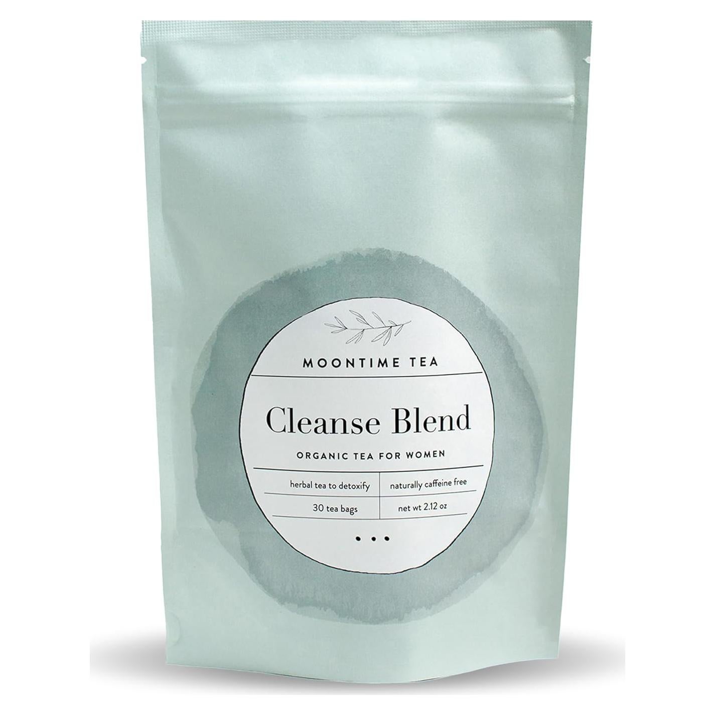 Té Orgánico de Limpieza Moontime - 30 Bolsitas con Menta y Hierbas