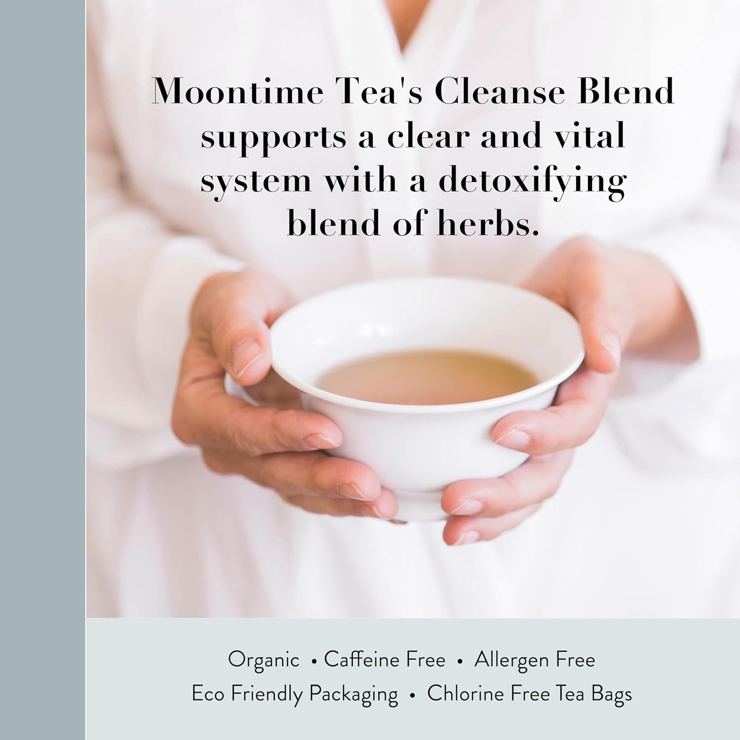 Té Orgánico de Limpieza Moontime - 30 Bolsitas con Menta y Hierbas