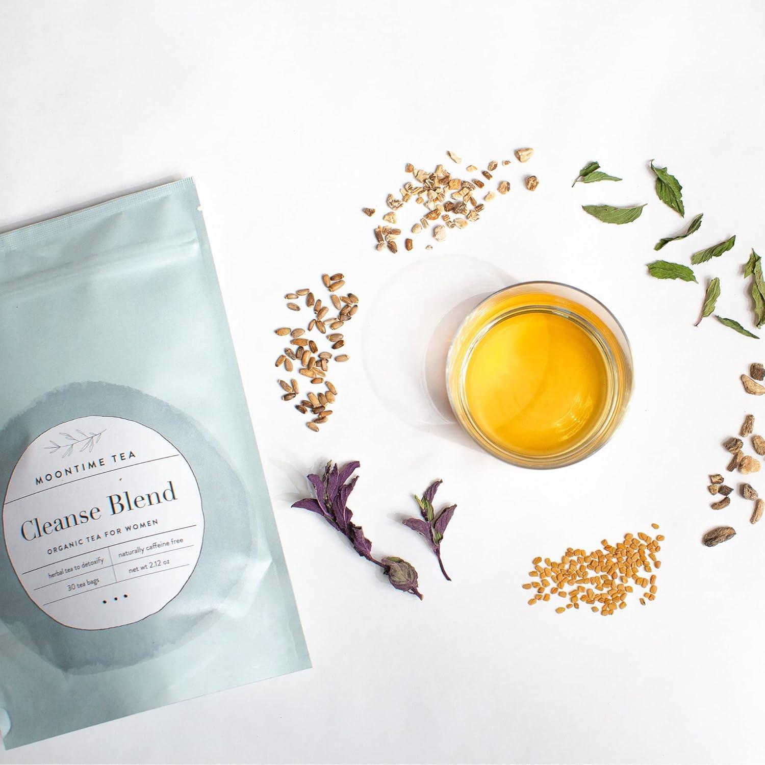 Té Orgánico de Limpieza Moontime - 30 Bolsitas con Menta y Hierbas