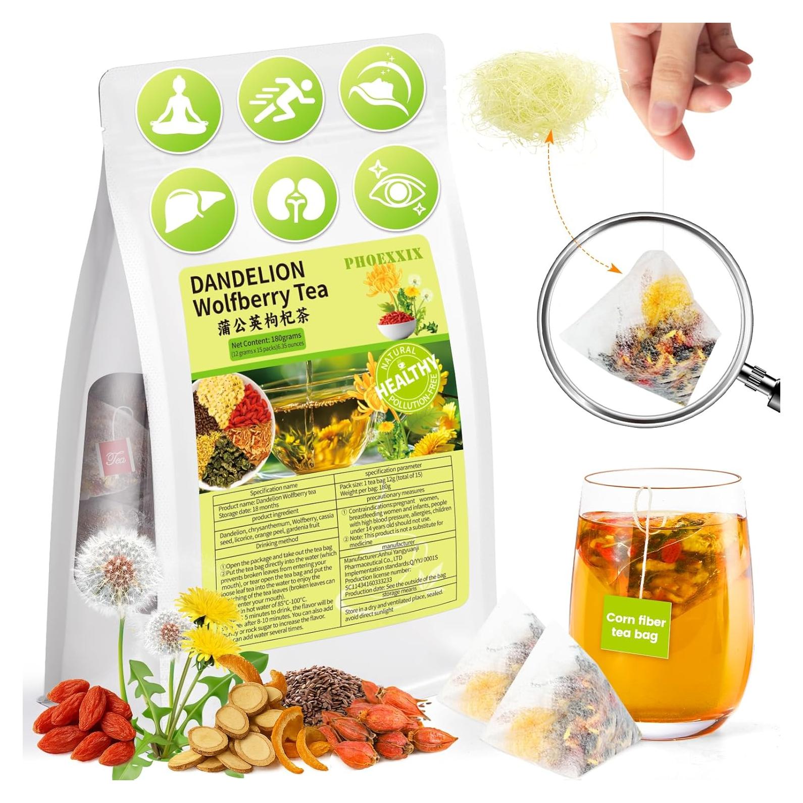 Té de Diente de León y Goji PHOEXXIX 180g - 15 Bolsas