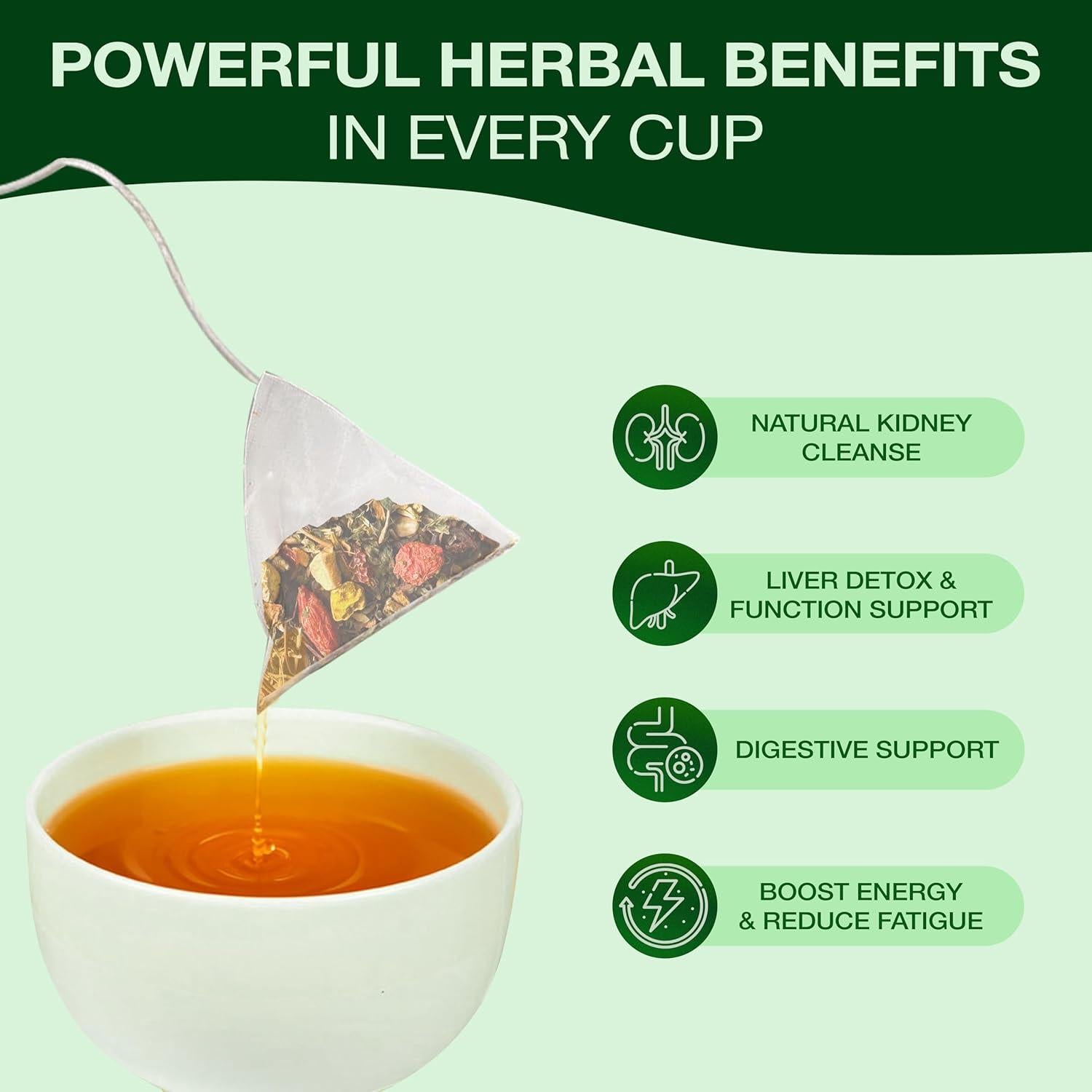 Té Detox Orgánico Herbl de Diente de León y Bayas de Goji 15 Unidades