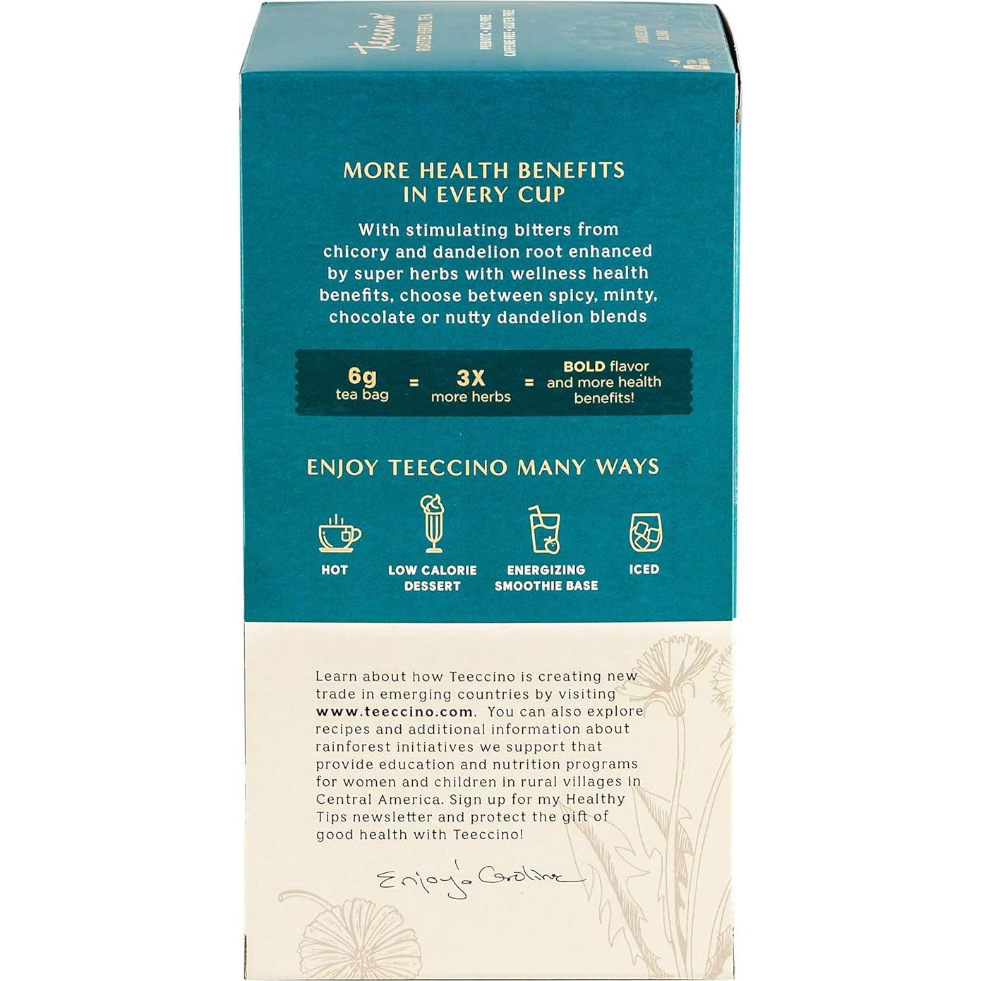 Teeccino Té Herbal Diente de León y Coco - 25 Bolsitas