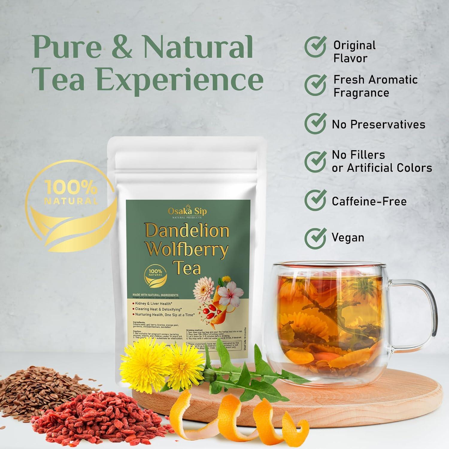 Té de Hierbas Osaka Sip Diente de León y Goji 144g - 12 Bolsas