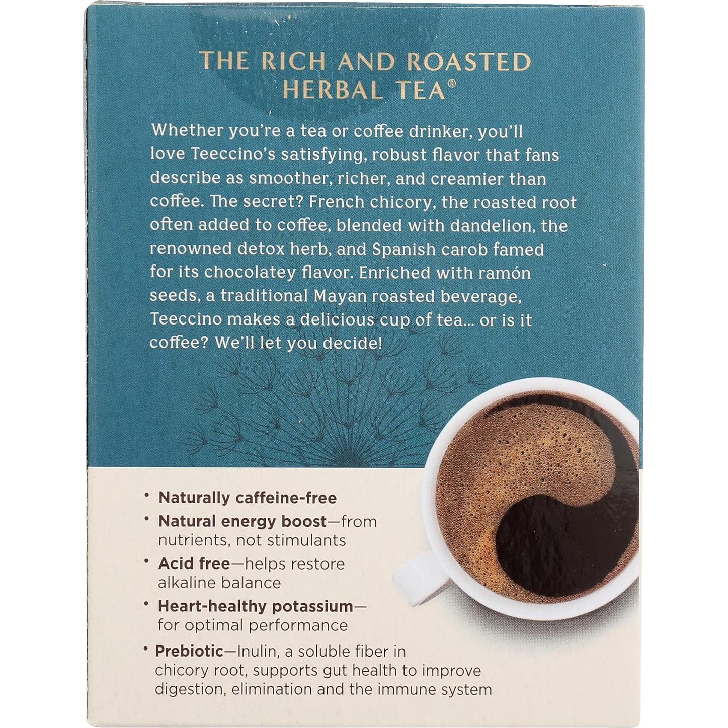 Teeccino Té Herbal Diente de León Tostado Oscuro 40 Bolsitas