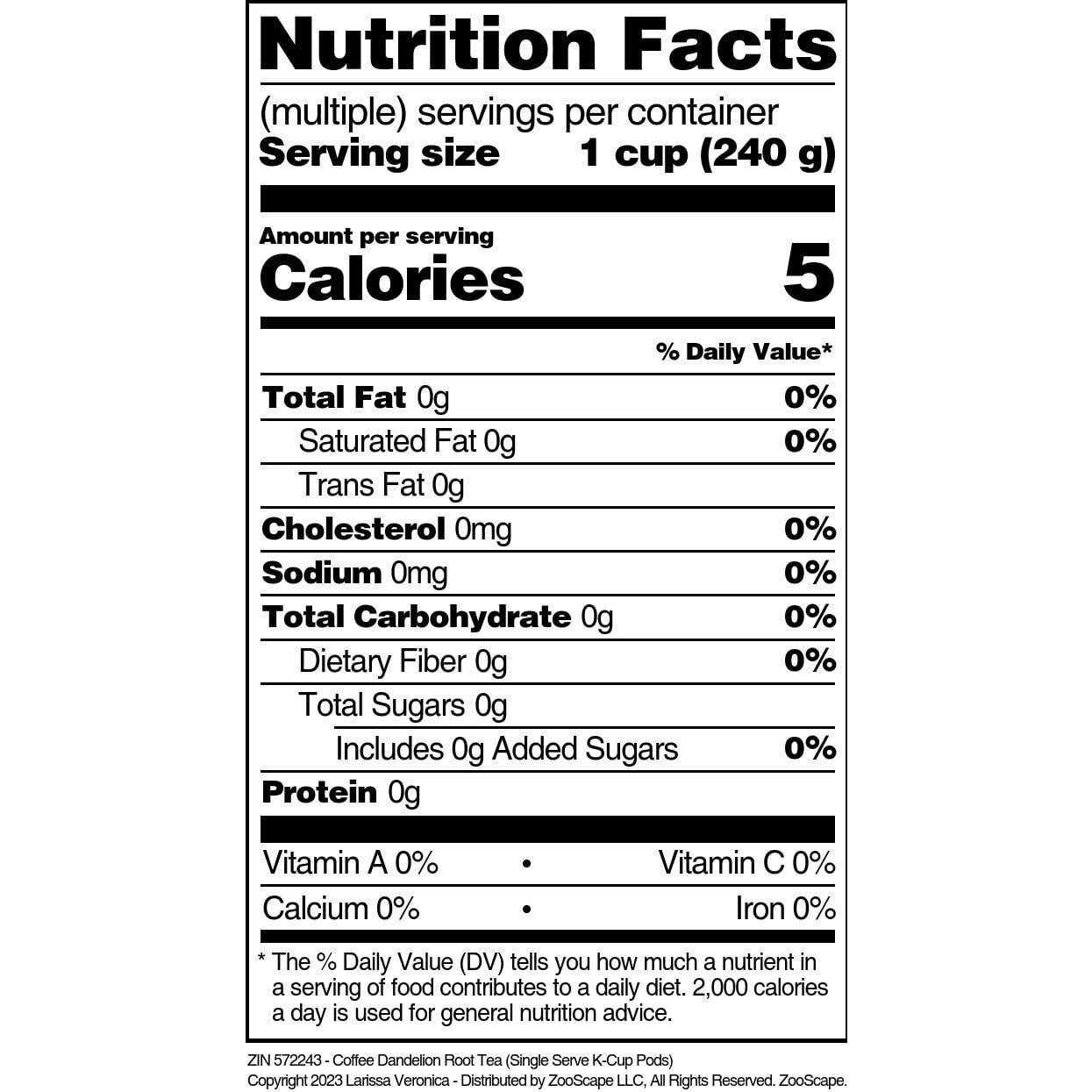 Té de Raíz de Diente de León Larissa Veronica - 12 Cápsulas K-Cup