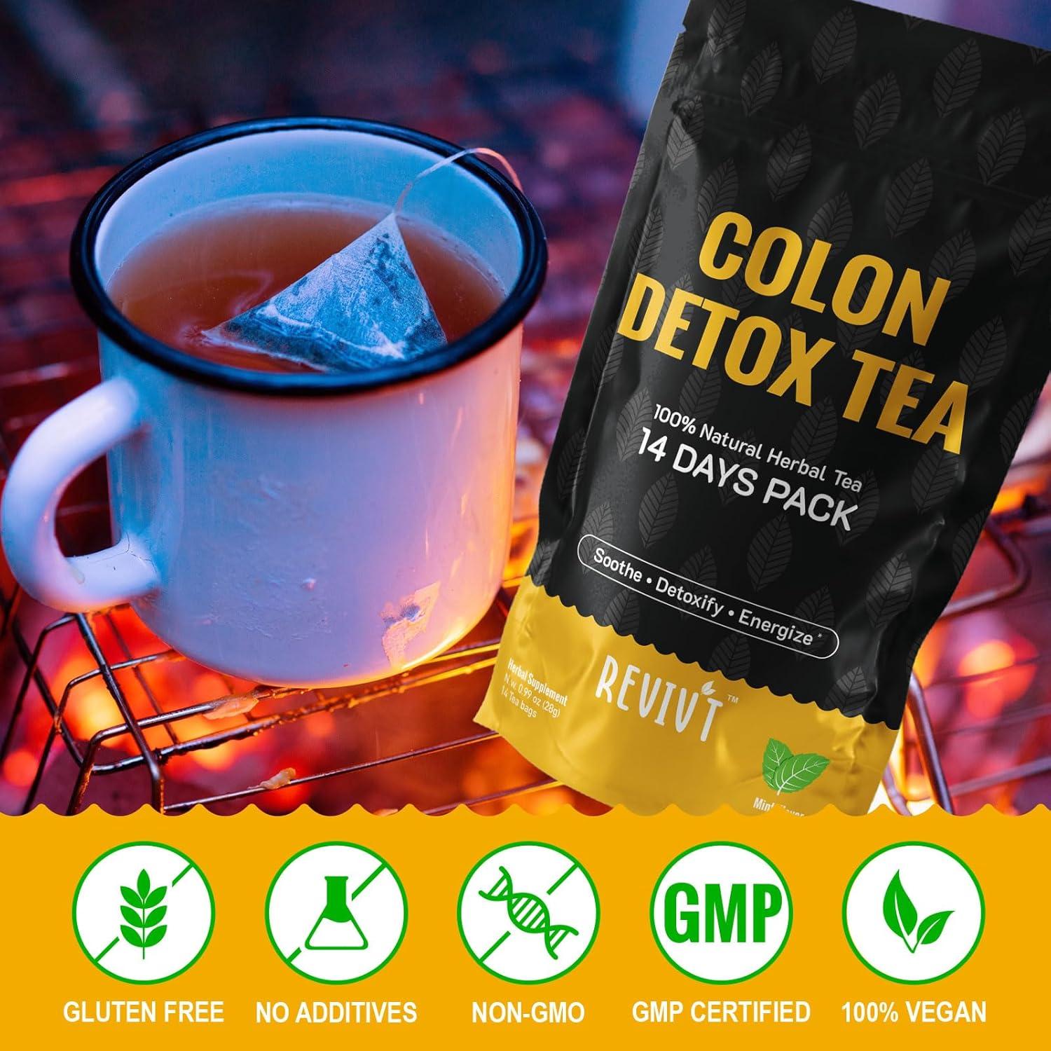 Té Detox Colon REVIVT 100% Natural - Limpieza Digestiva 32g