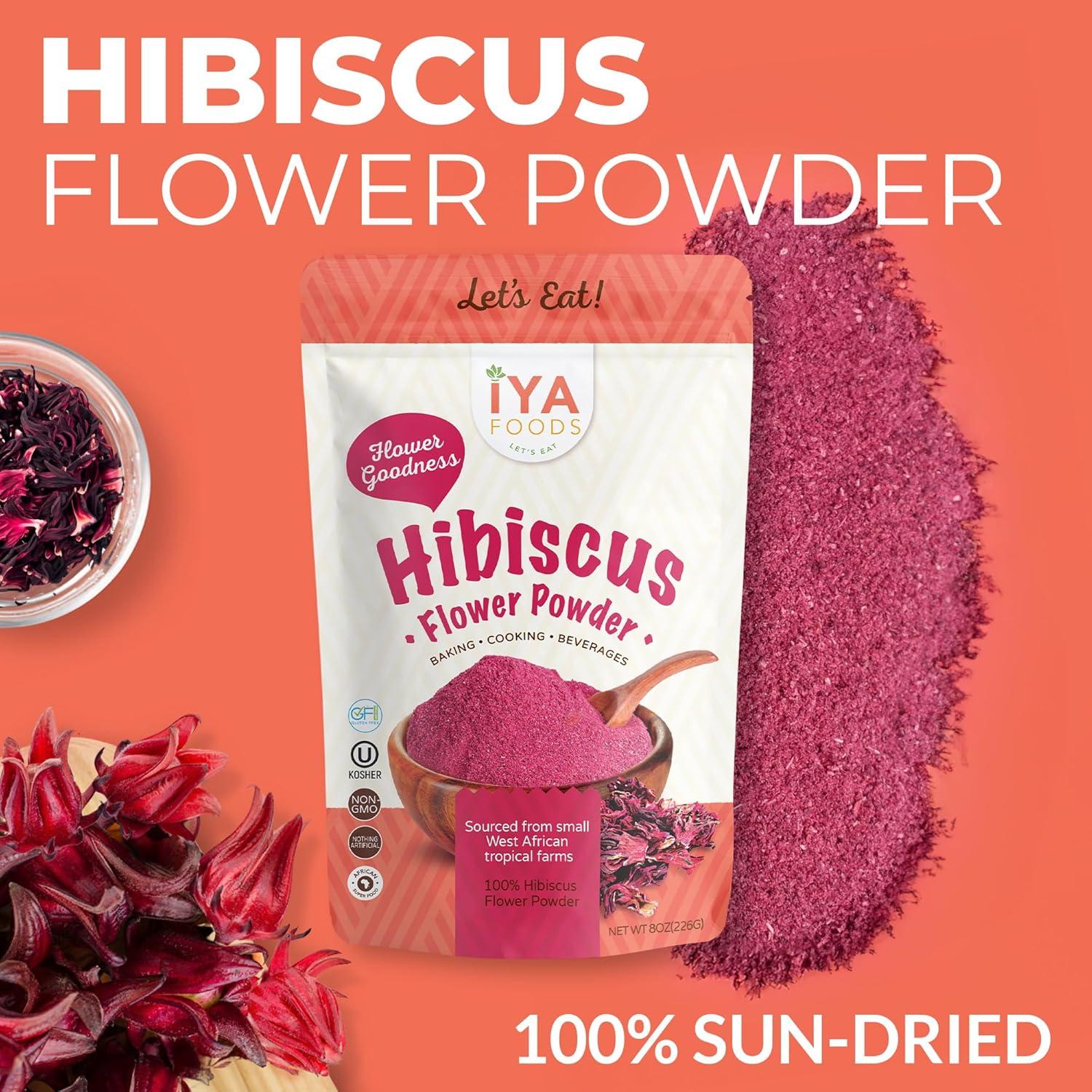 Polvo de Flor de Hibisco Iya Foods 226.8g Sin Gluten Kosher