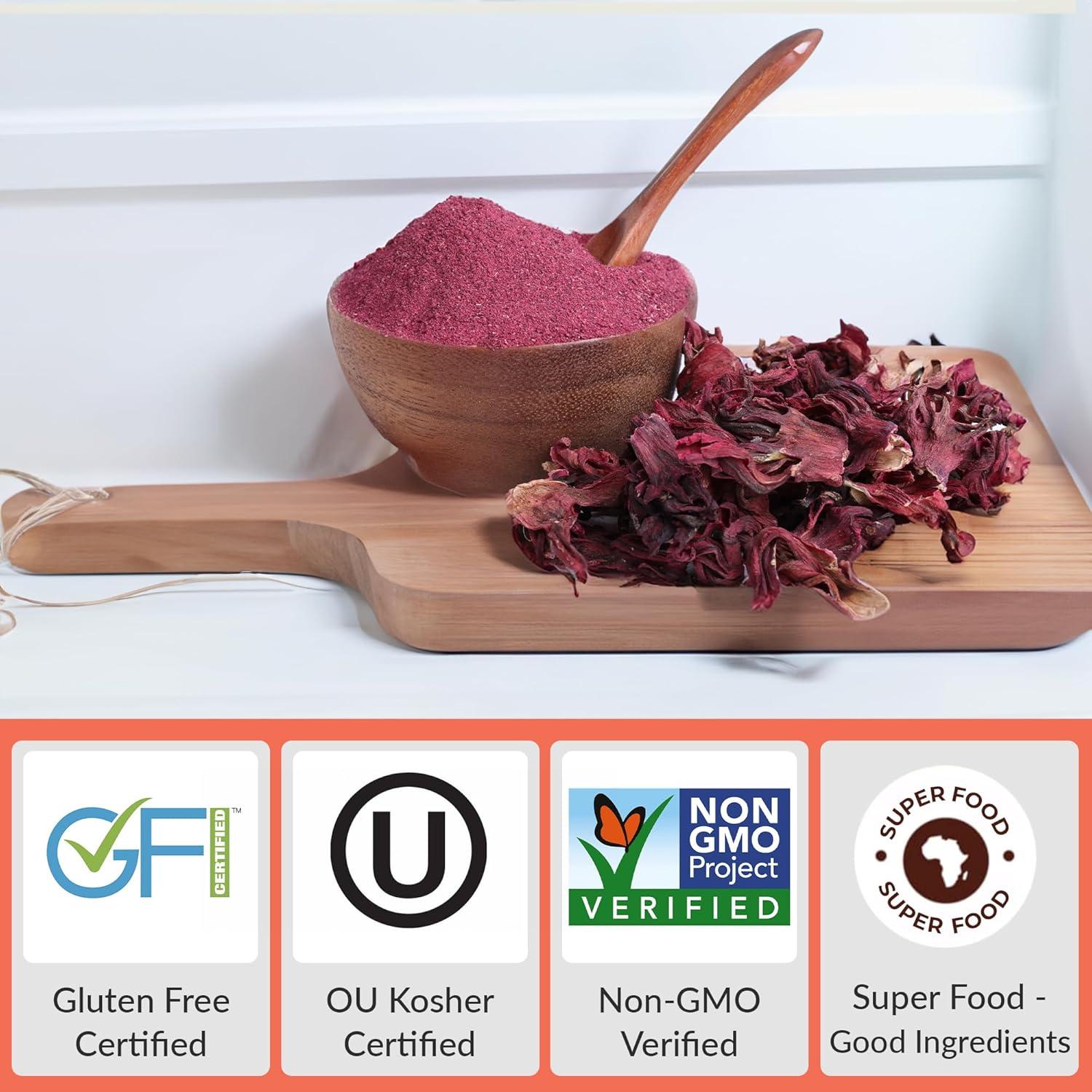 Polvo de Flor de Hibisco Iya Foods 226.8g Sin Gluten Kosher