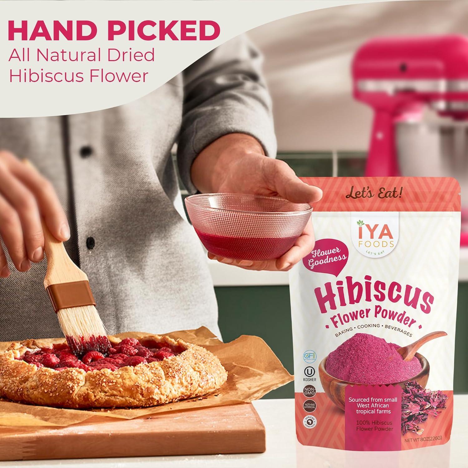 Polvo de Flor de Hibisco Iya Foods 226.8g Sin Gluten Kosher