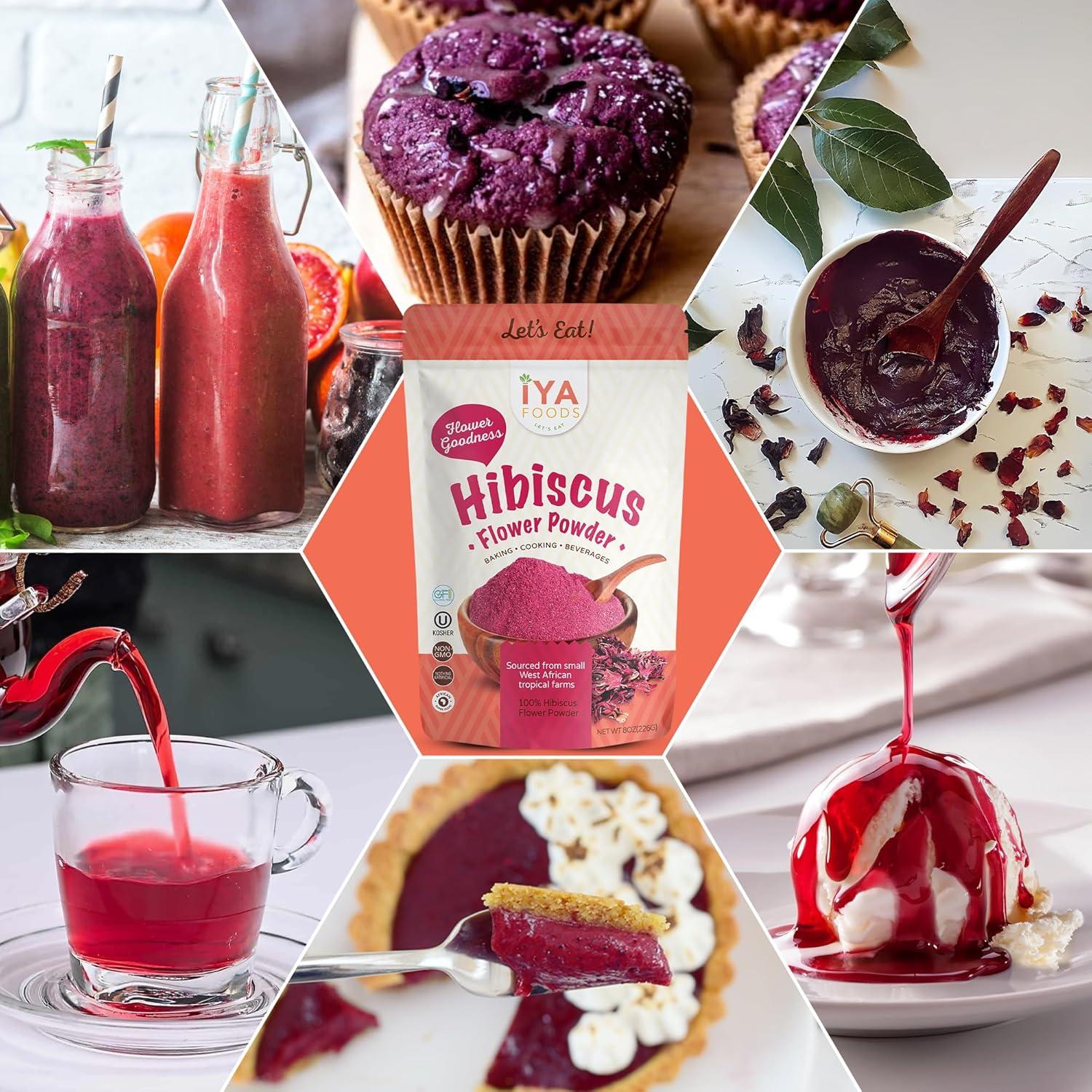 Polvo de Flor de Hibisco Iya Foods 226.8g Sin Gluten Kosher