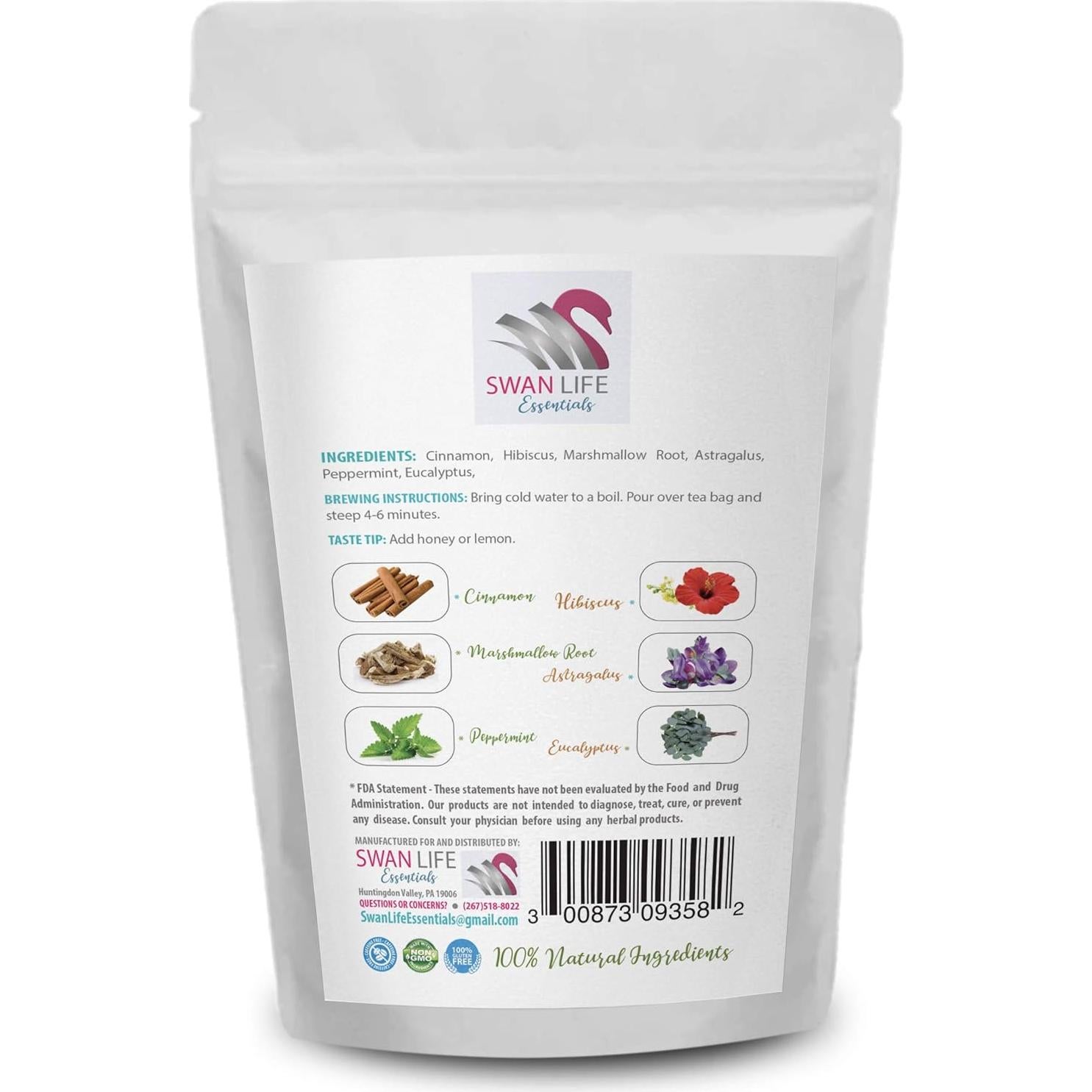 Té Herbal Clear Airways - Apoyo Respiratorio Sin Cafeína - 14 Bolsitas