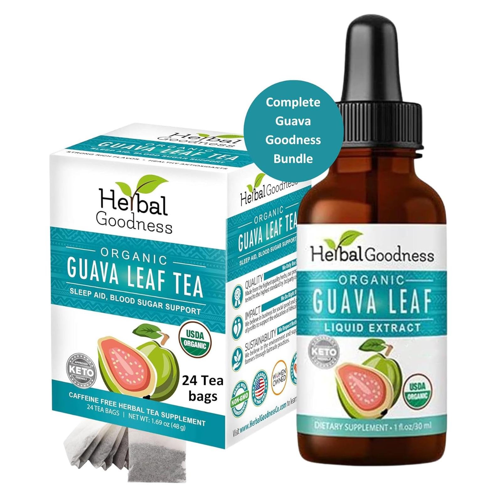 Combo Té y Extracto de Guayaba Orgánico - Soporte Digestivo y Inmunológico