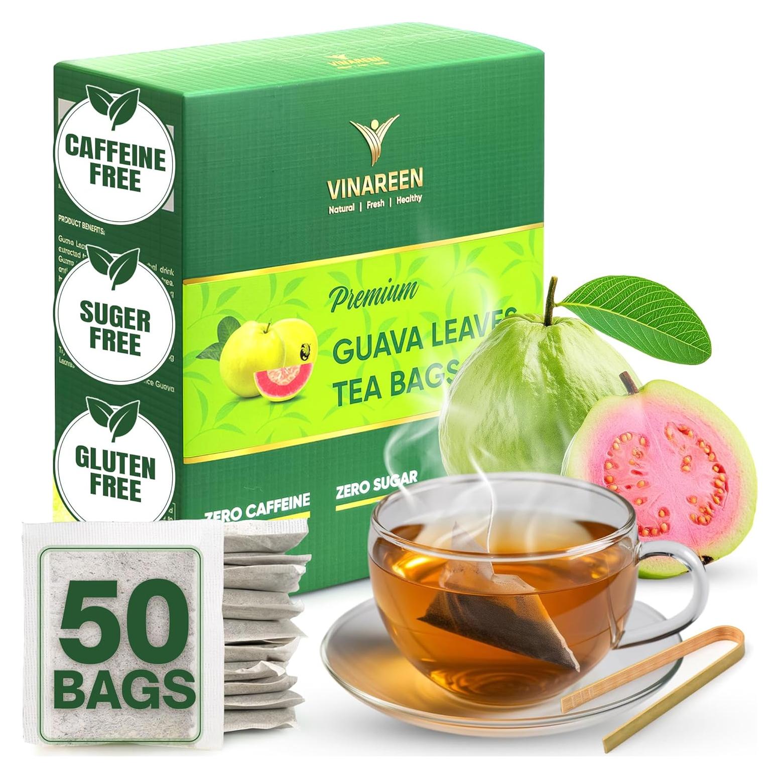 Té de Hojas de Guayaba VINAREEN - 50 Bolsitas - Natural y Vegano