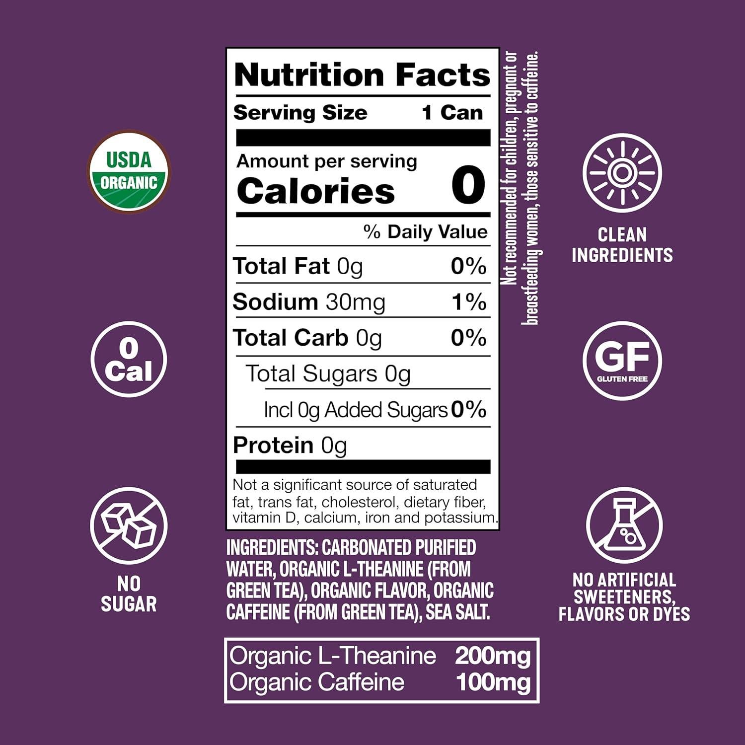 Agua Espumosa Ardor Energy Vainilla Mora 12 latas 355ml