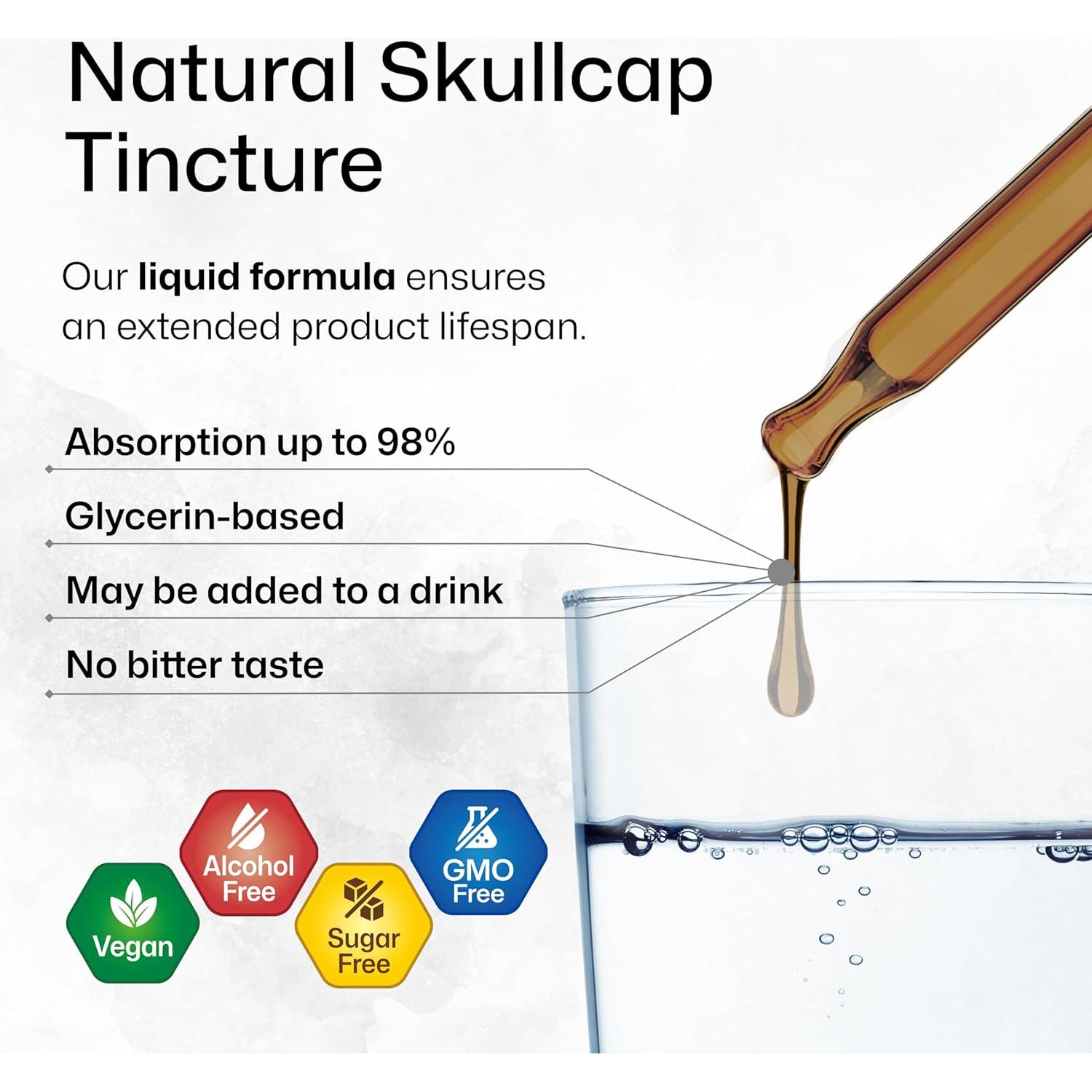 Suplemento Vegano BioKrauter: Tintura de Skullcap 59.15 ml y Gominolas de Valeriana