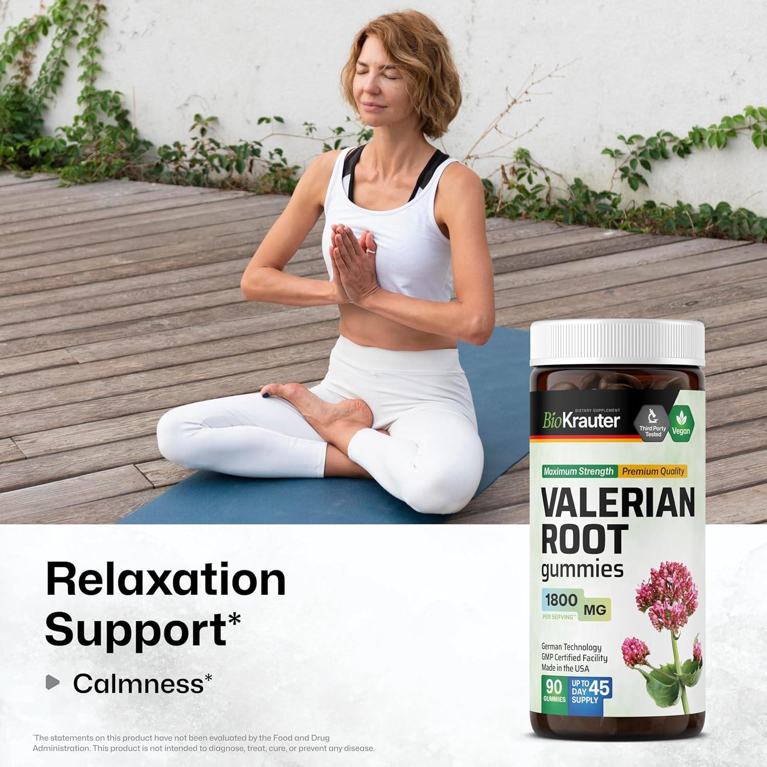 Suplemento Vegano BioKrauter: Tintura de Skullcap 59.15 ml y Gominolas de Valeriana