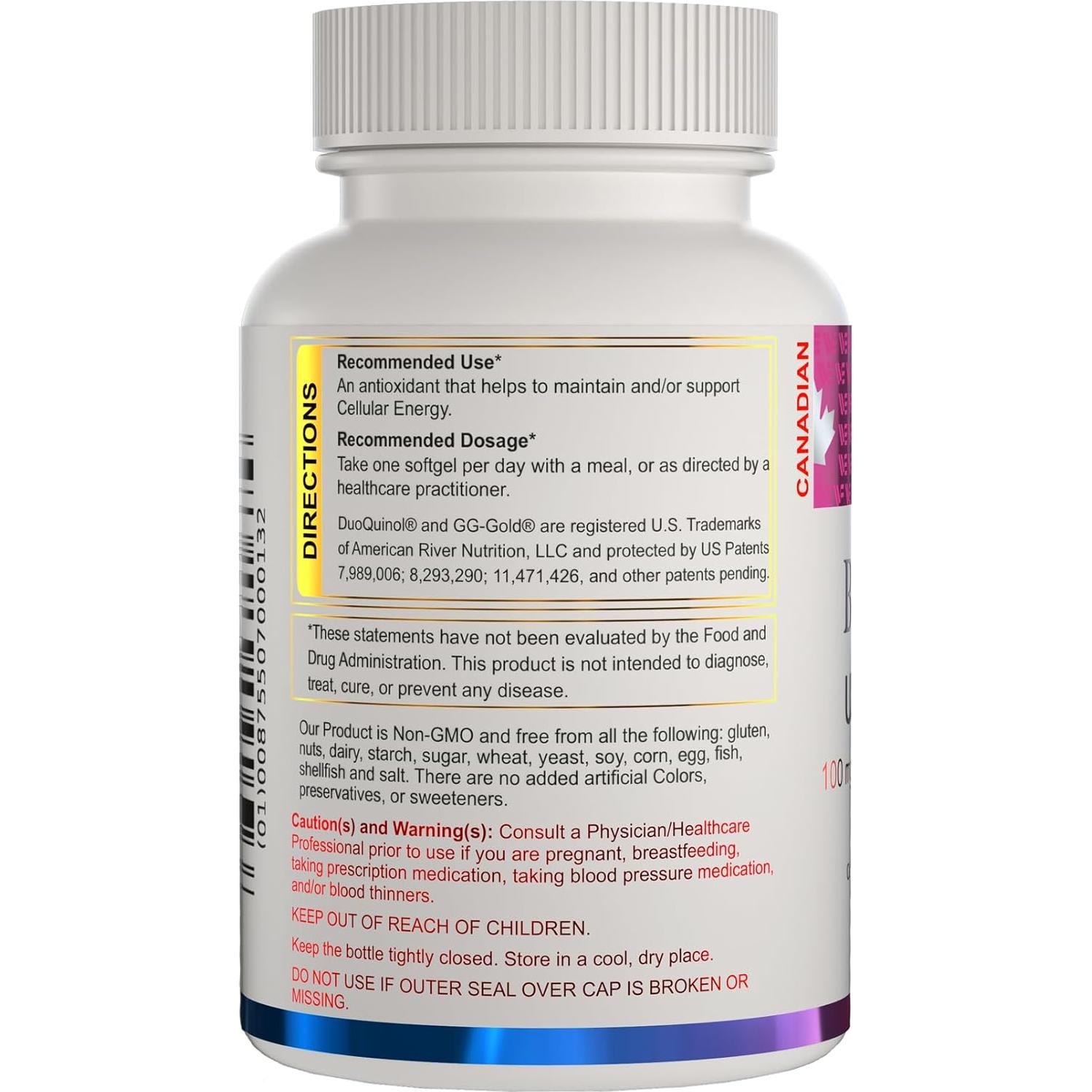 Suplemento Ubiquinol BioQuinol 150mg 60 Softgels Antioxidante
