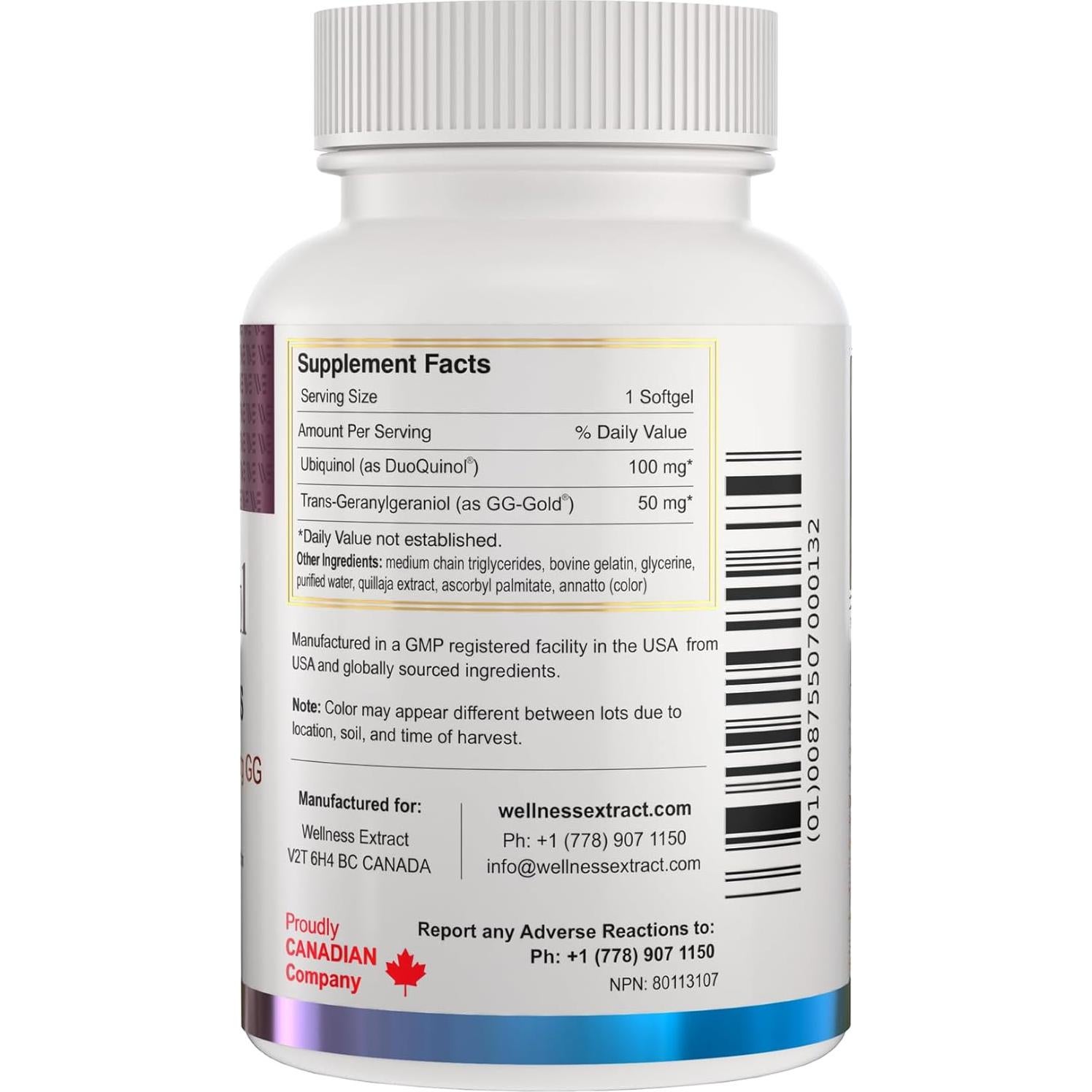 Suplemento Ubiquinol BioQuinol 150mg 60 Softgels Antioxidante