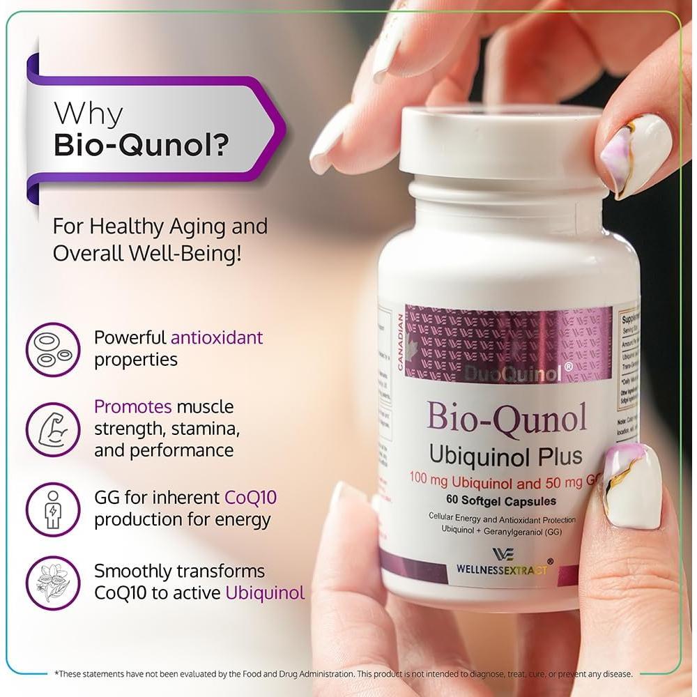 Suplemento Ubiquinol BioQuinol 150mg 60 Softgels Antioxidante