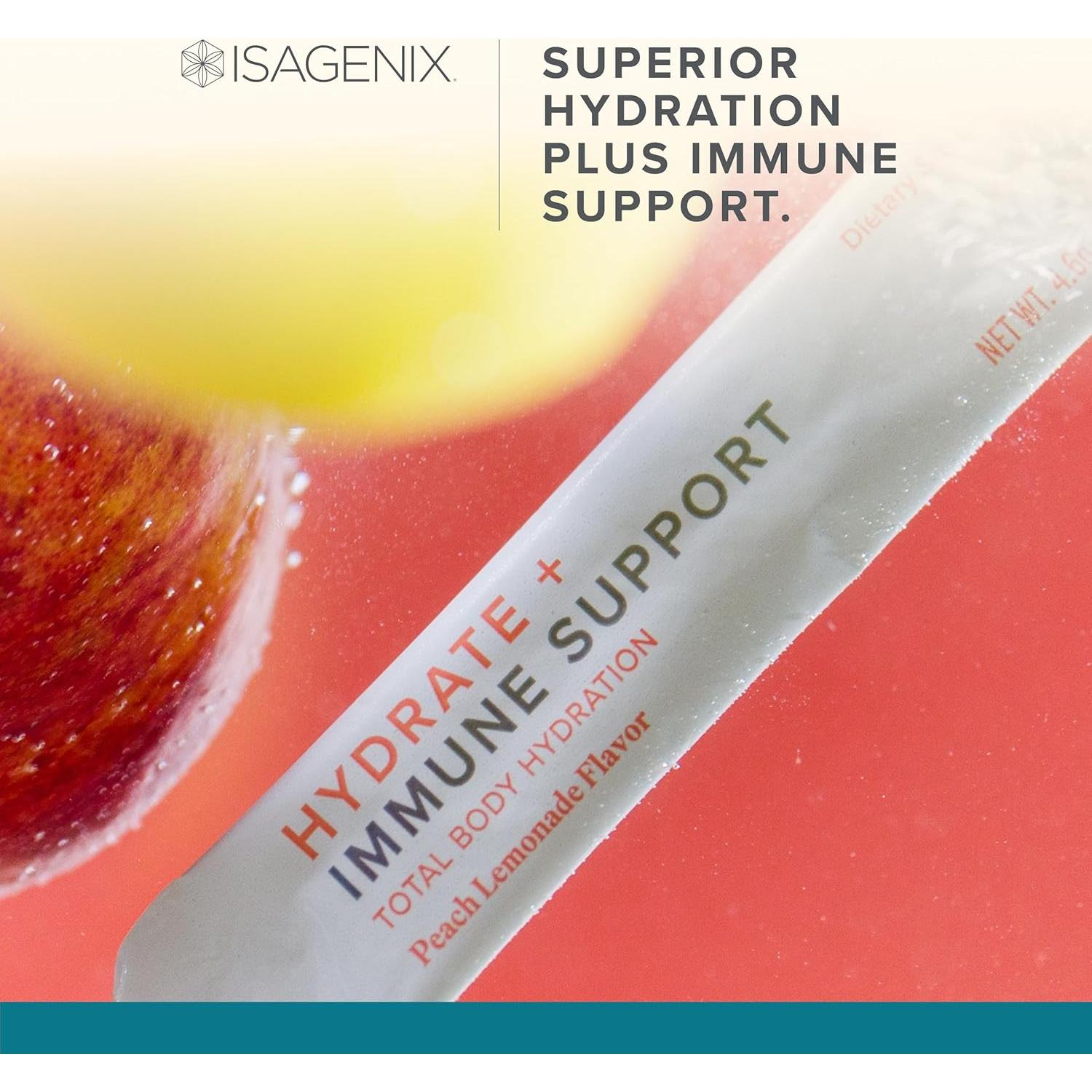 Isagenix Hidratación Electrolitos 1625 mg Limonada Durazno 24 Porciones