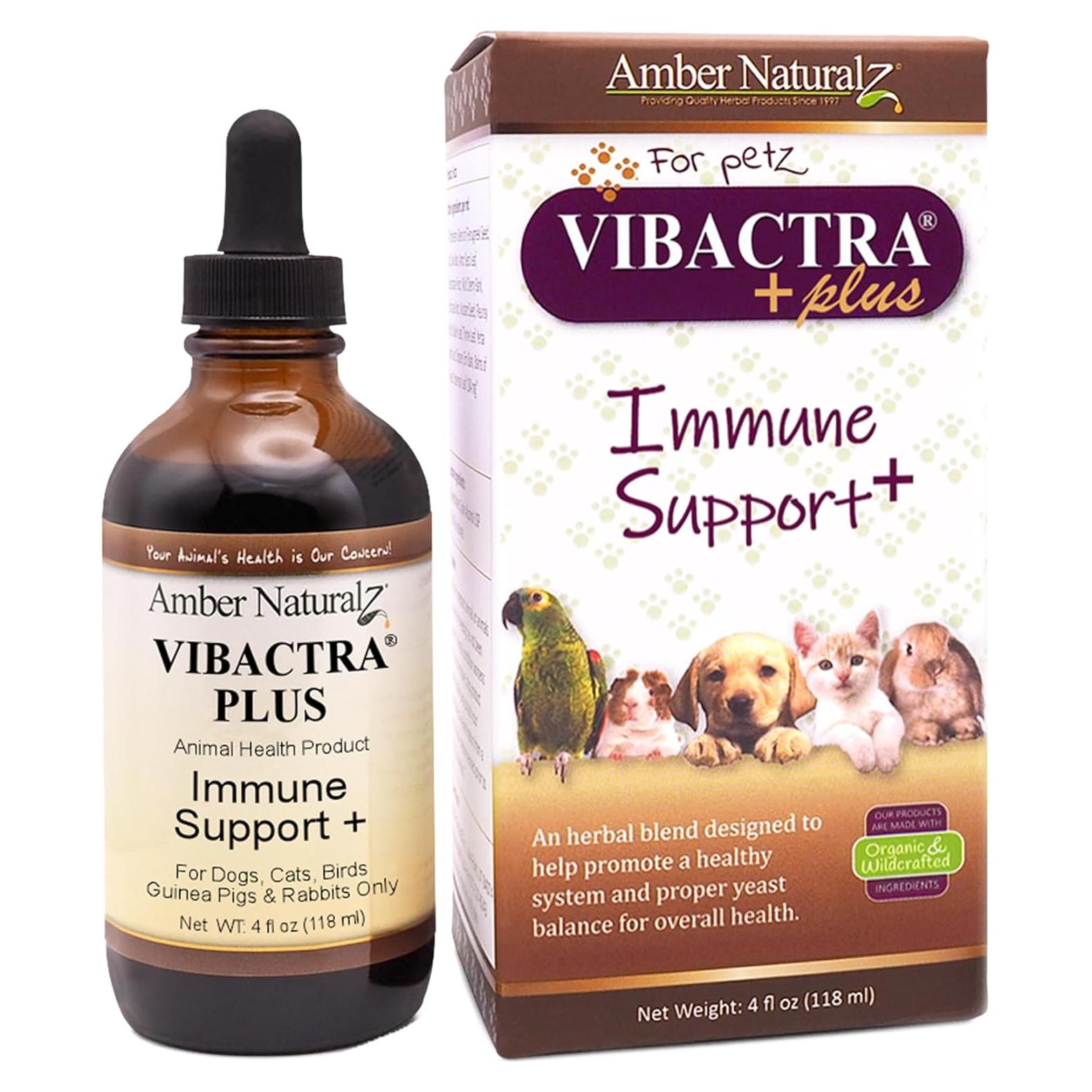 Suplemento Herbal Vibactra Plus Amber NaturalZ 118ml para Mascotas