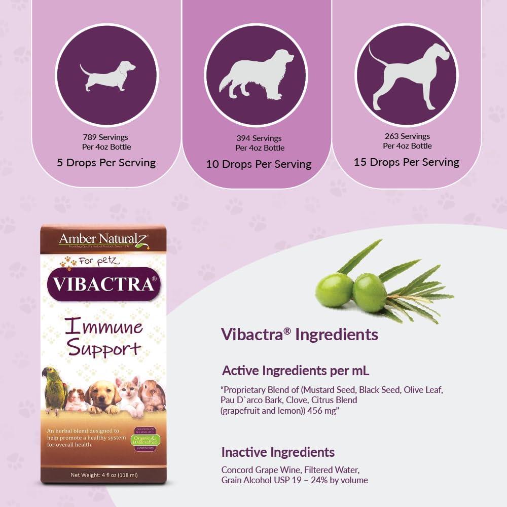 Suplemento Herbal Amber NaturalZ Vibactra 113.4g para Mascotas